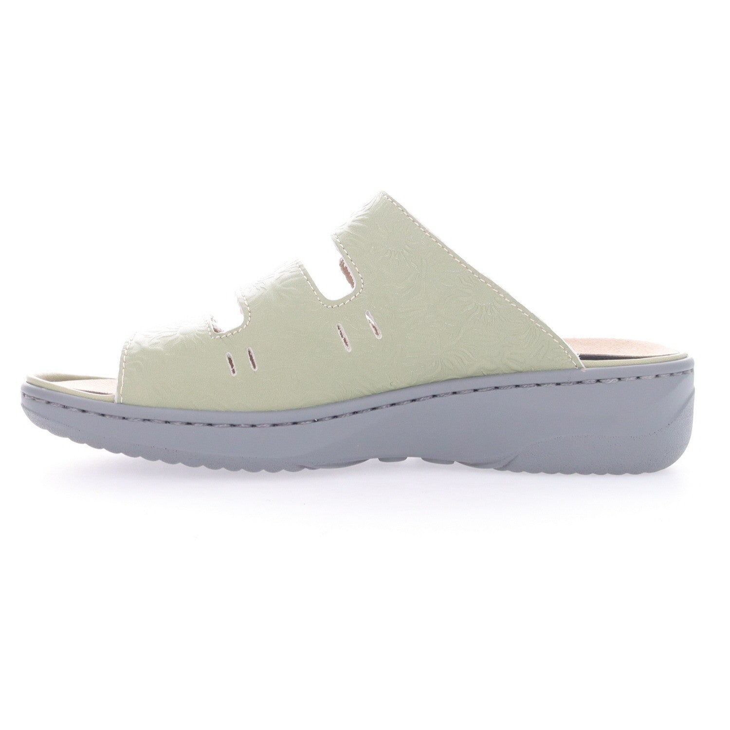 Propet Breezy Walker Slide - Women's Adjustable Sandal - Summer Green - inside view