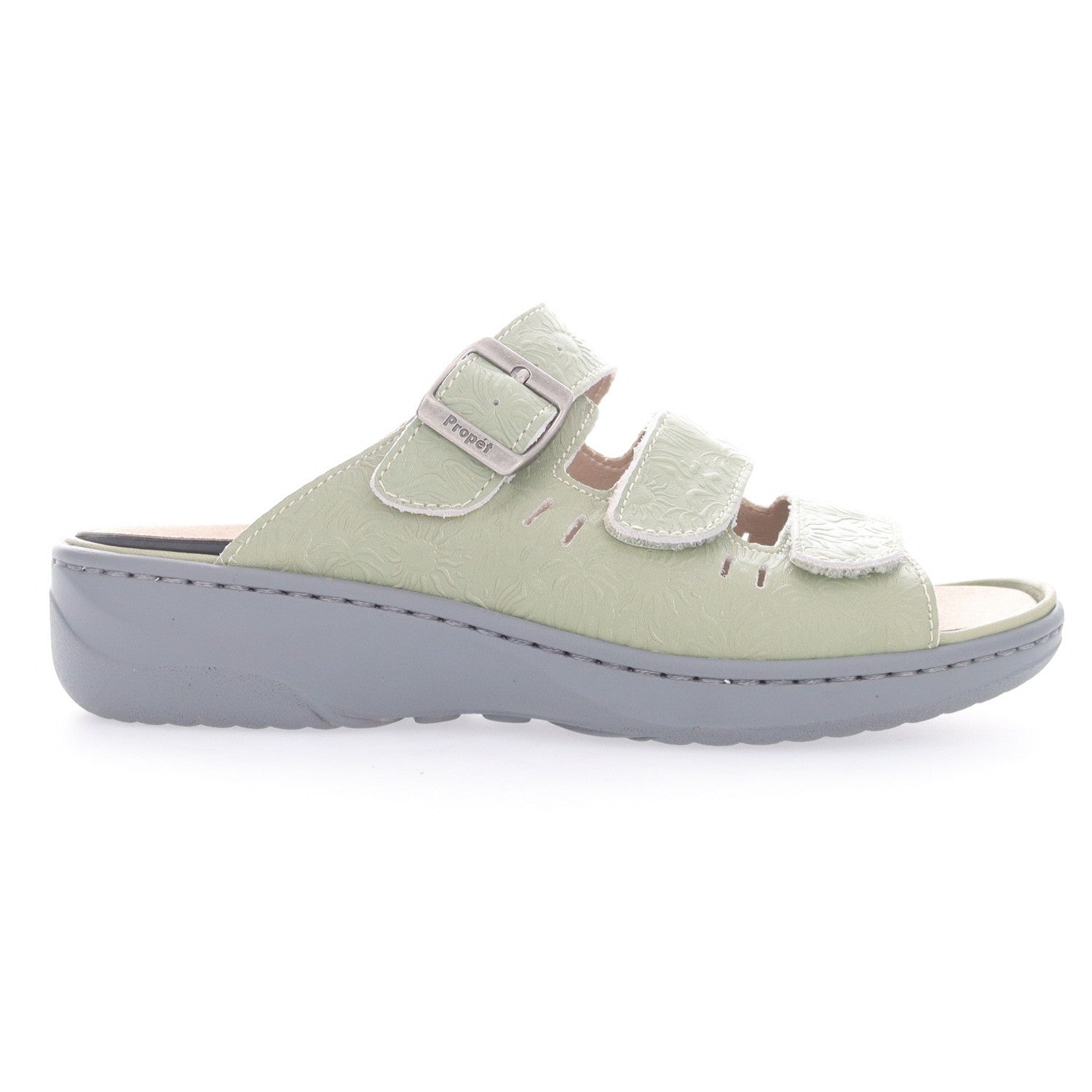 Propet Breezy Walker Slide - Women's Adjustable Sandal - Summer Green - outside view