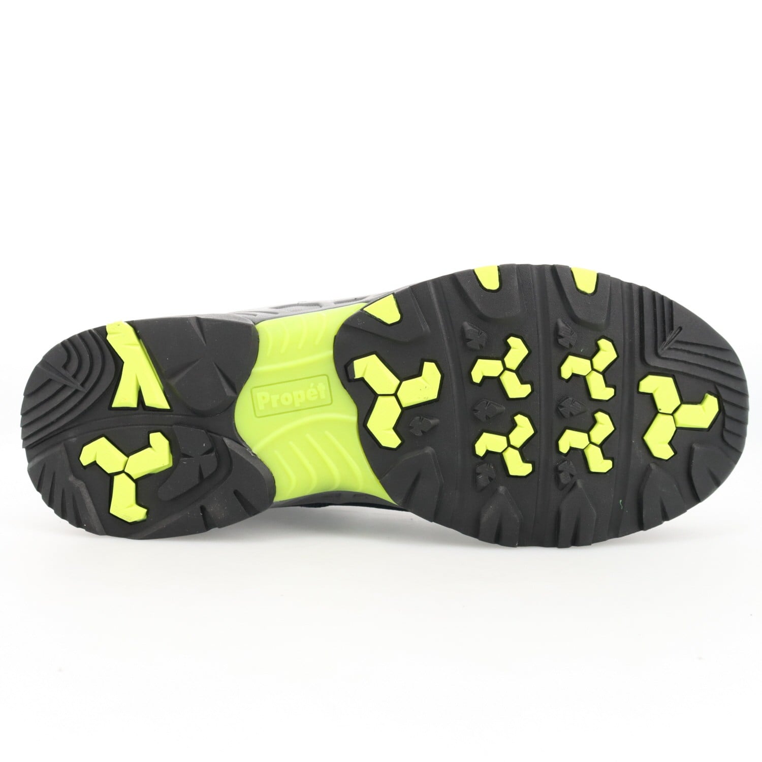 Propet Cooper Men's Waterproof Hiking Shoe - Navy/lime - bottom view