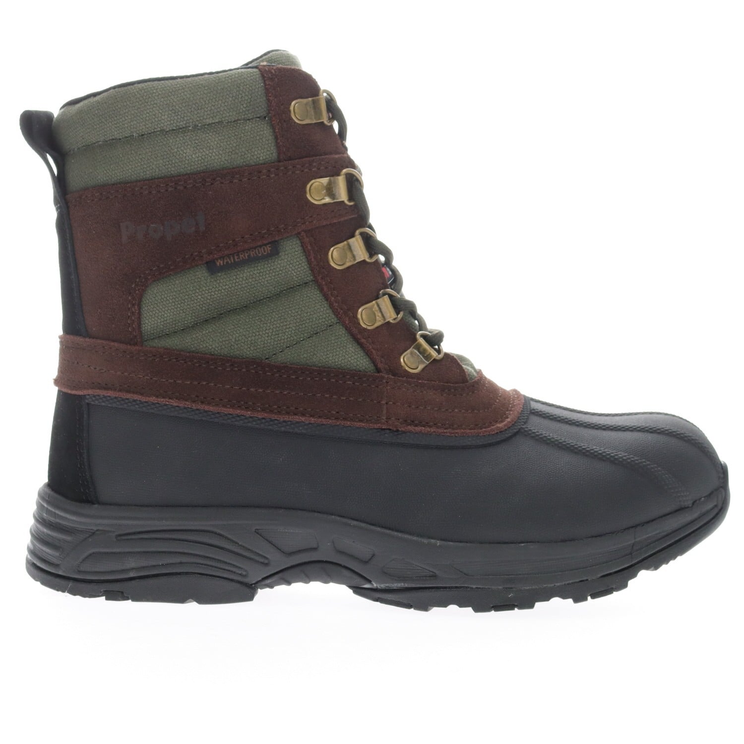 Propet Cortland Men's Waterproof Comfort Boot in Brown/olive