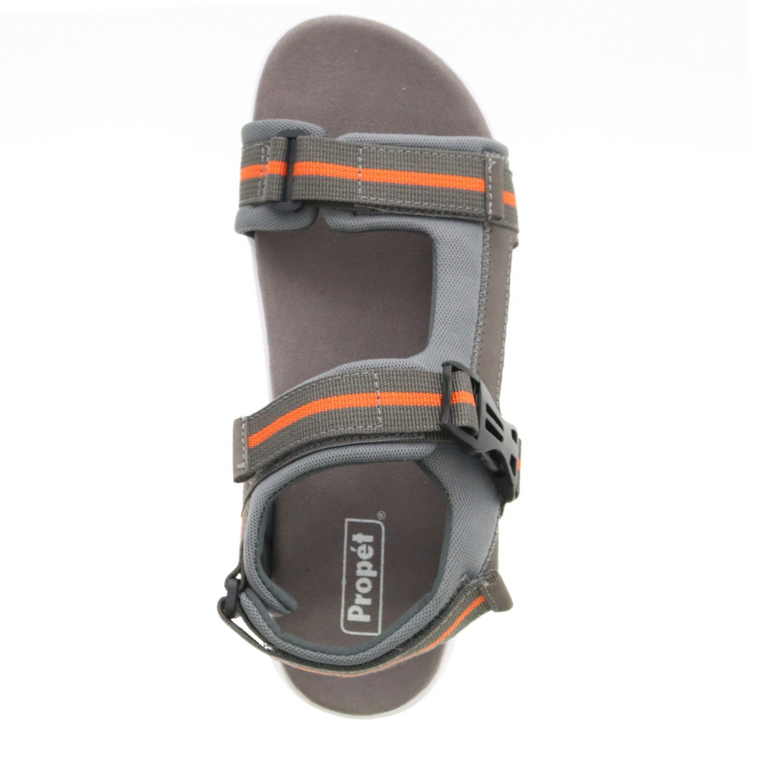 Propet Eli Men's Sneaker - Grey/orange - top view