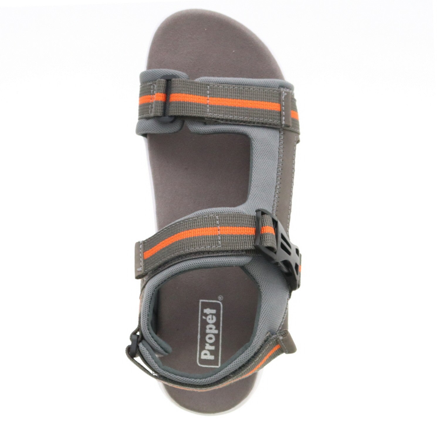 Propet Eli Men's Sneaker - Grey/orange - top view