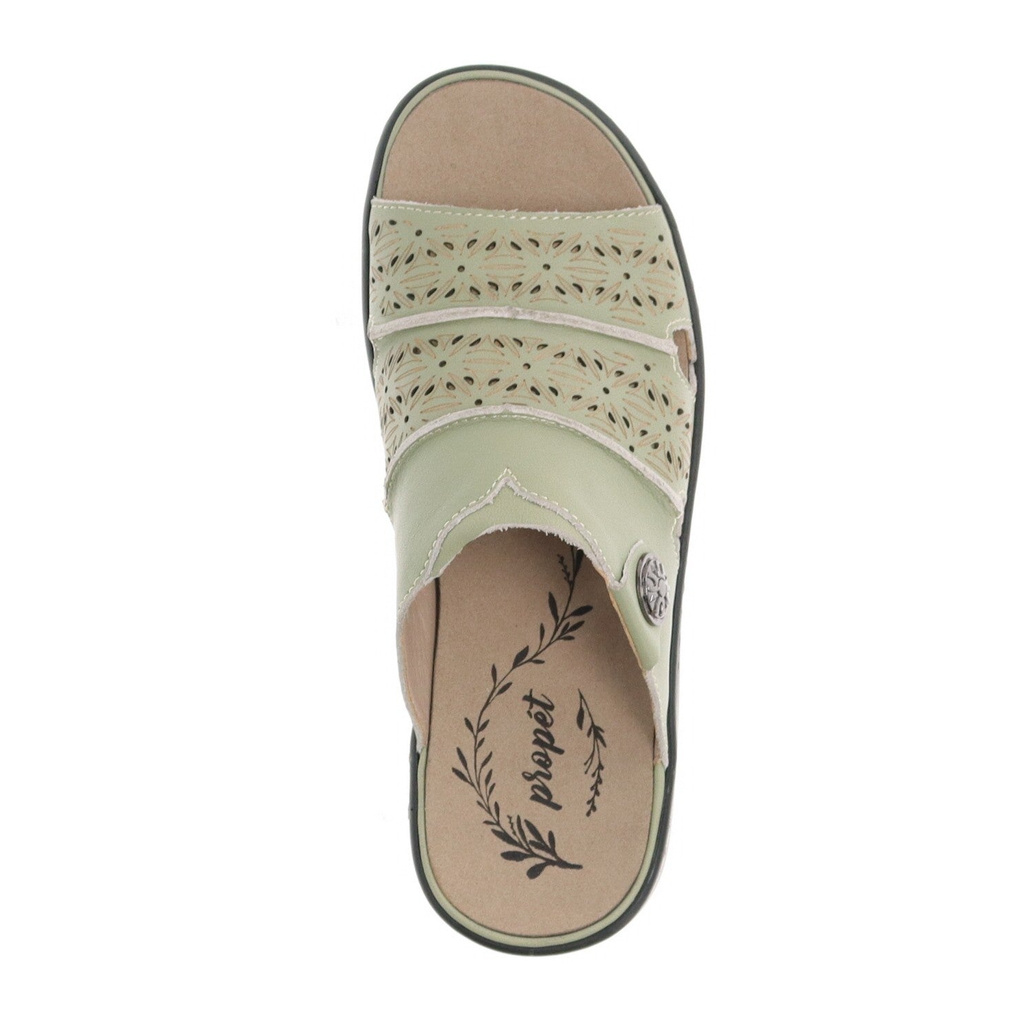 Propet Gertie Women's Slide Sandal - Lily Pad - top view