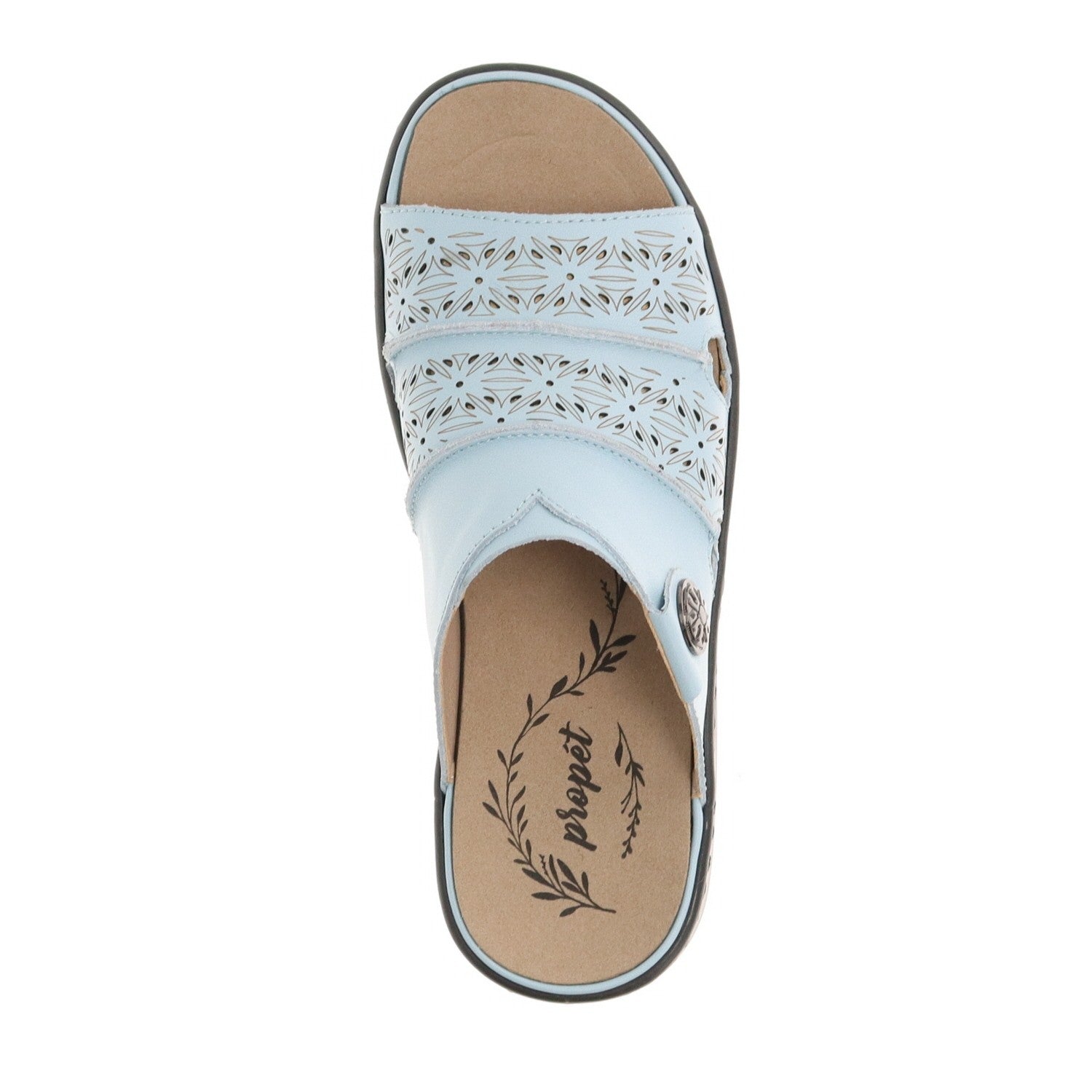 Propet Gertie Women's Slide Sandal - Lt Blue - top view