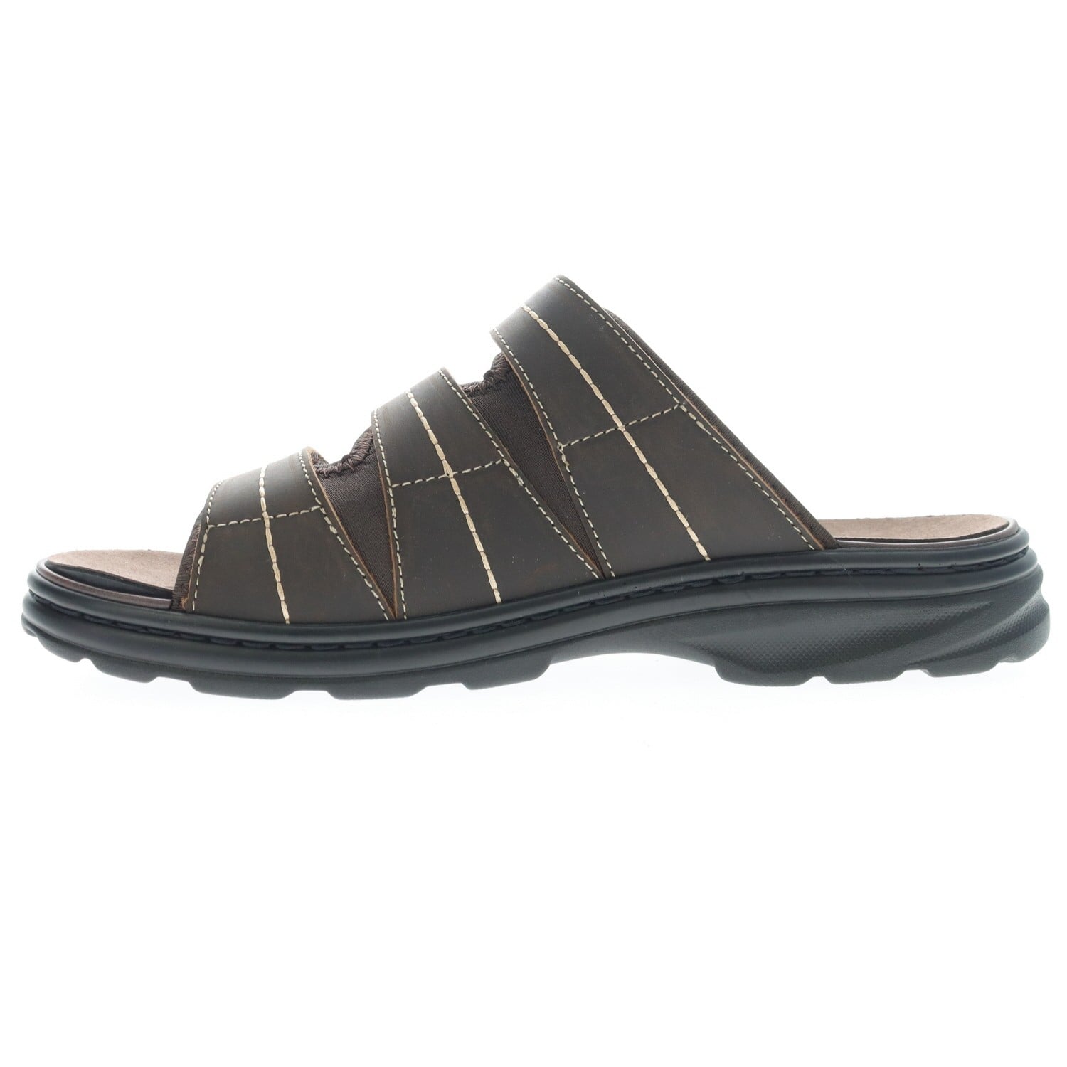 Propet Hatcher Men's Slide Sandal - Brown - inside view