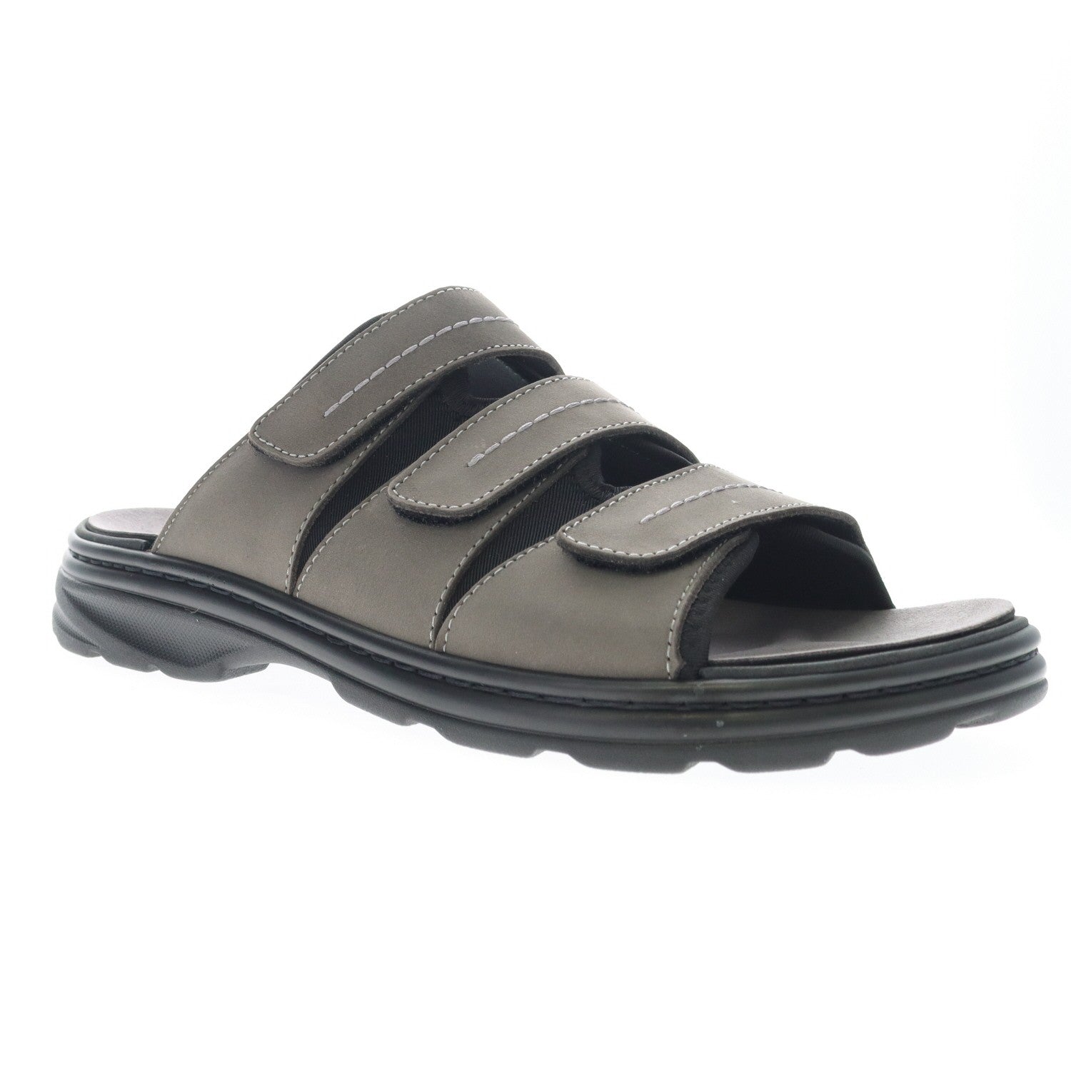 Propet Hatcher Men's Slide Sandal - Dark Grey - angle main