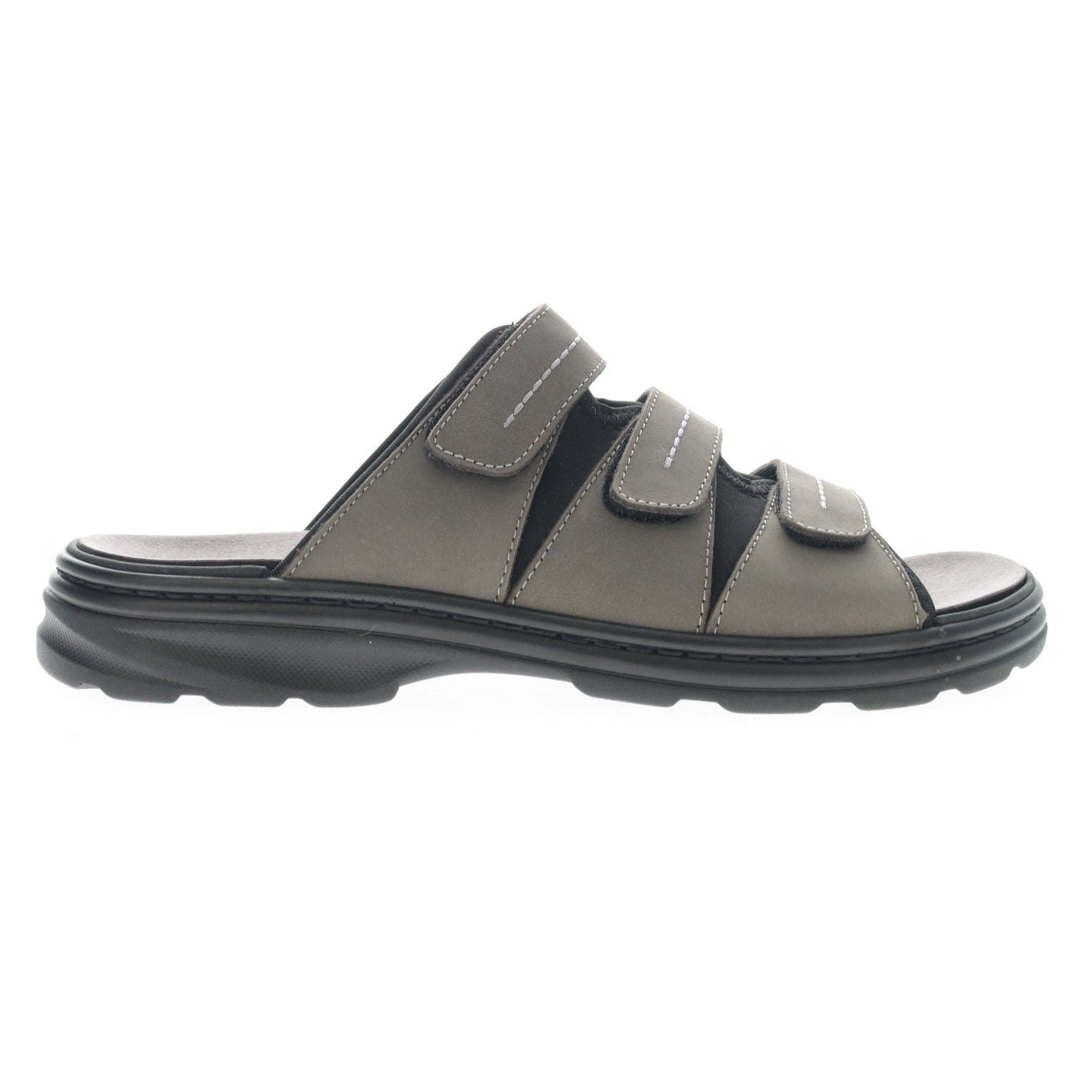 Propet Hatcher Men's Slide Sandal - Dark Grey - outside view