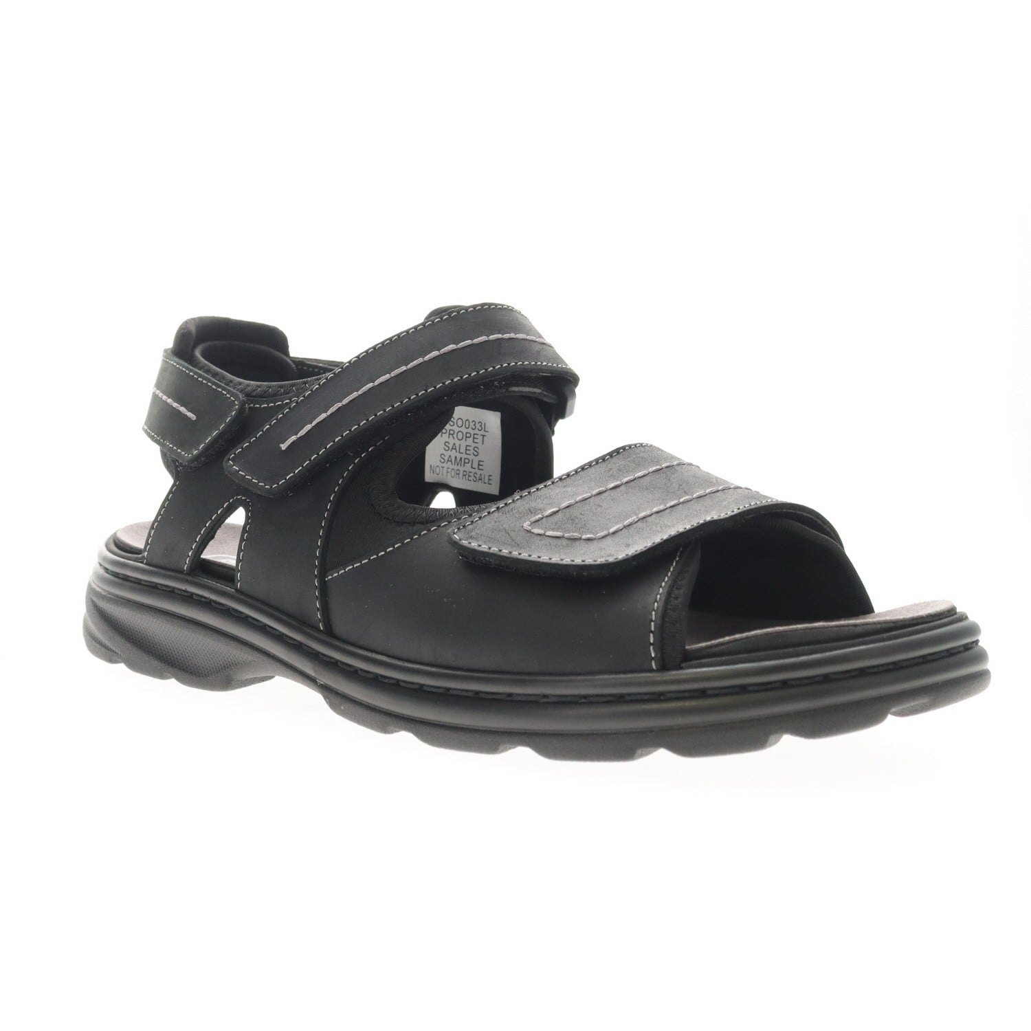 Propet Hudson Men's Walking Sandal - Black - angle main