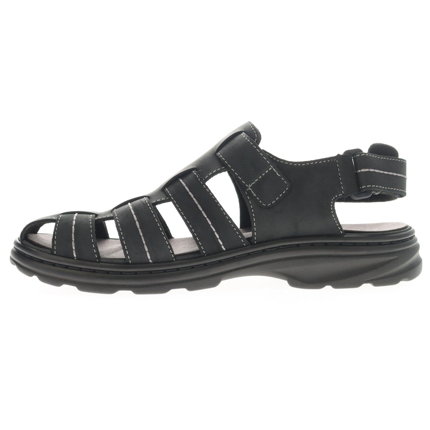 Propet Hunter Men's Fisherman Sandal - Black - inside view