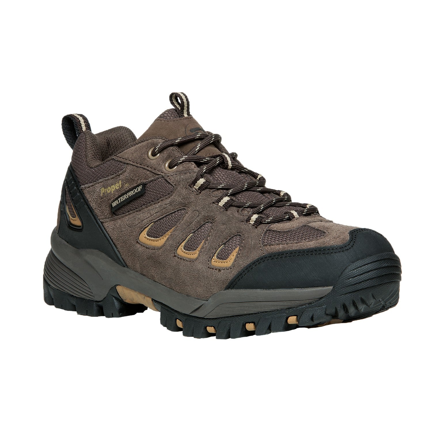 Propet Ridgewalker Low Men's Hiking Shoes - Black/Red - Angle
