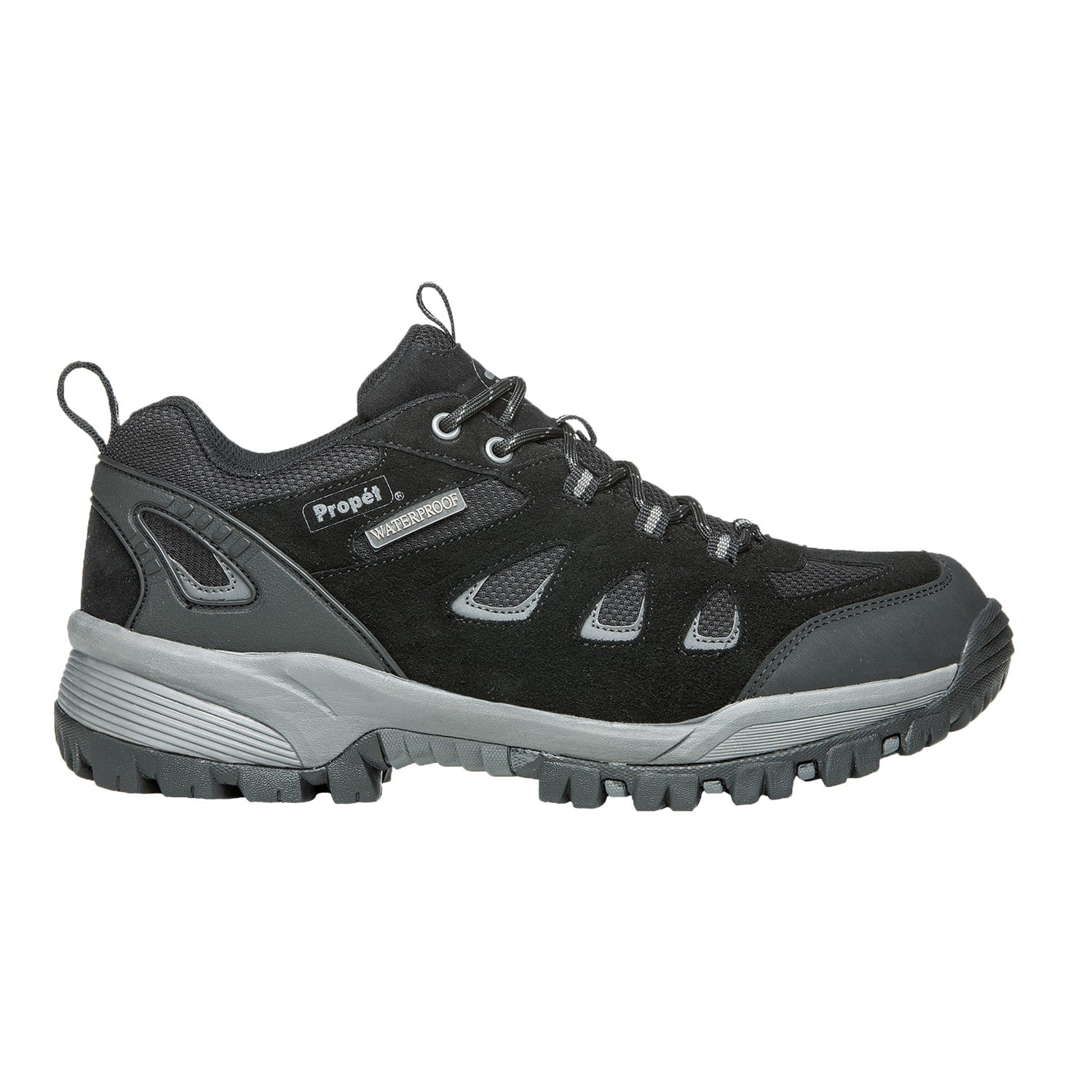 Propet Ridgewalker Low Men's Hiking Shoes - Black/Red - Outer Side