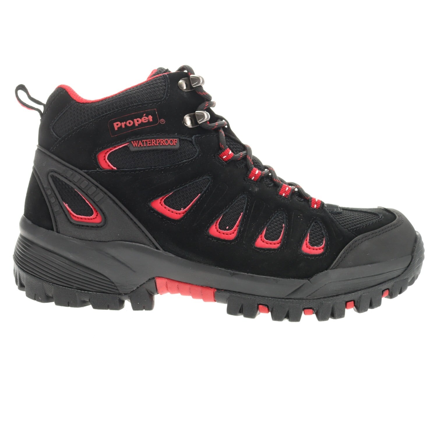 Propet Ridgewalker Men's Hiking Boots - Black/Red - Outer Side