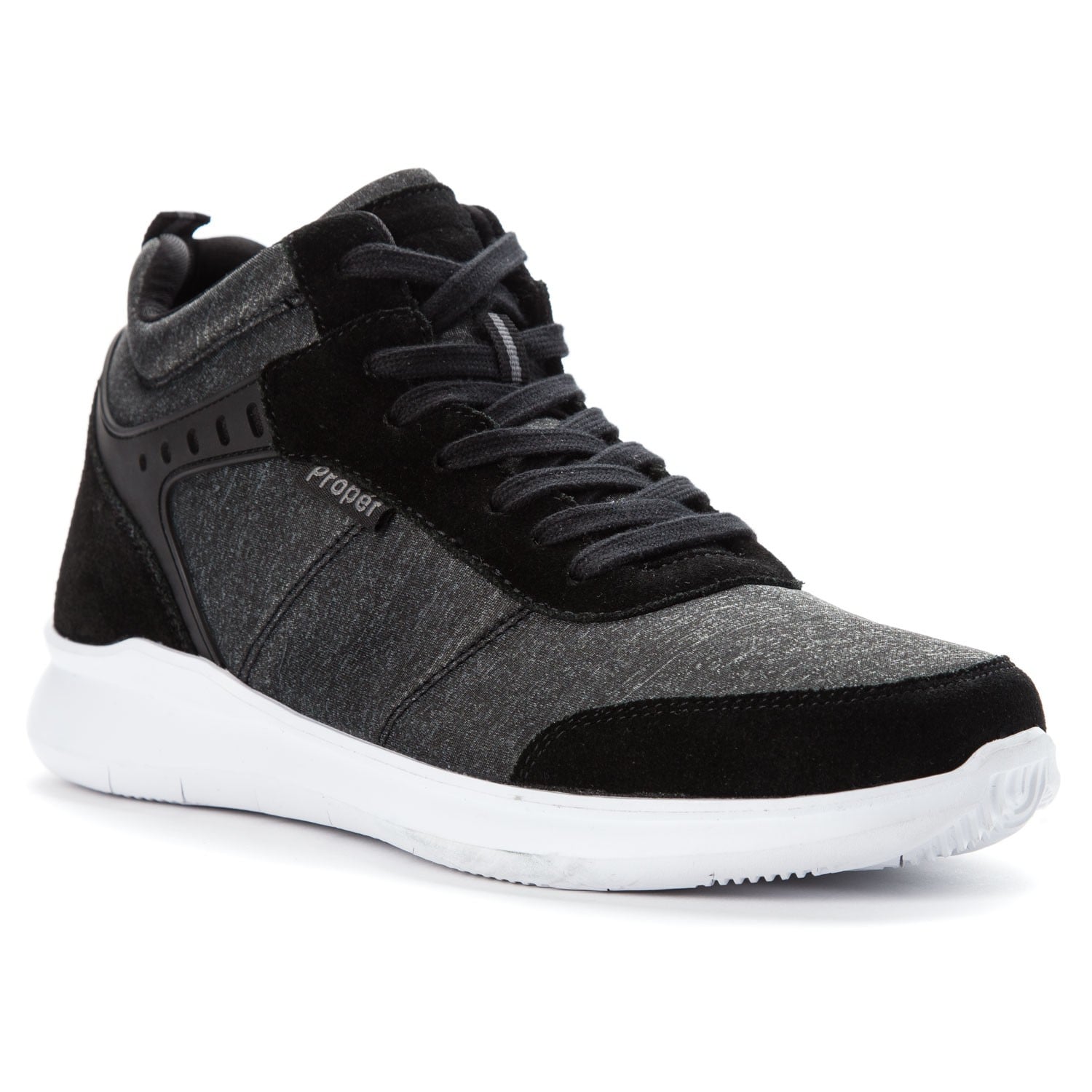 Propet Viator Hi Men's Lace Up Comfort Sneakers in Black