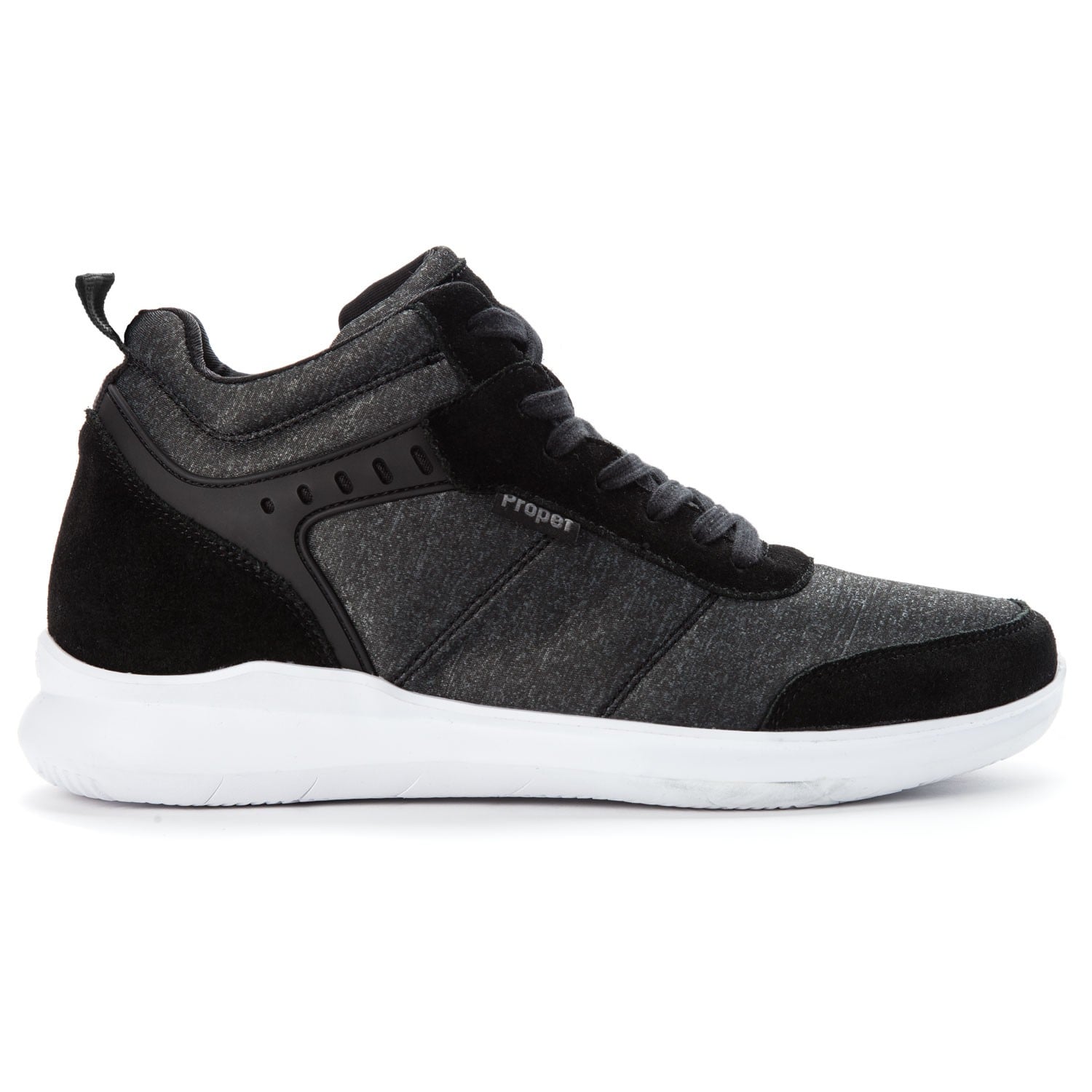 Propet Viator Hi Men's Lace Up Fashion Sneakers - Black - Outer Side