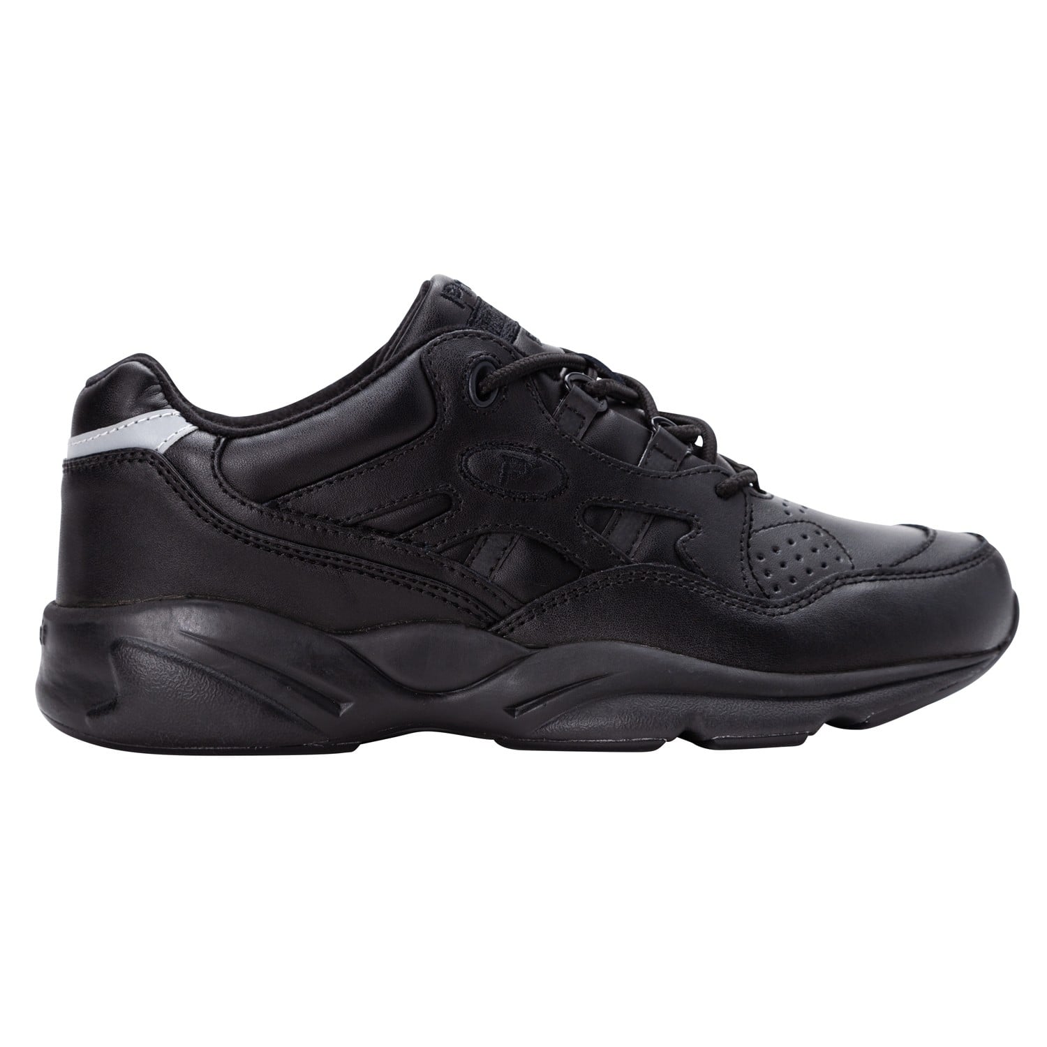 Propet Men's Stark Slip-Resistant Work Shoes - Black - Outer Side