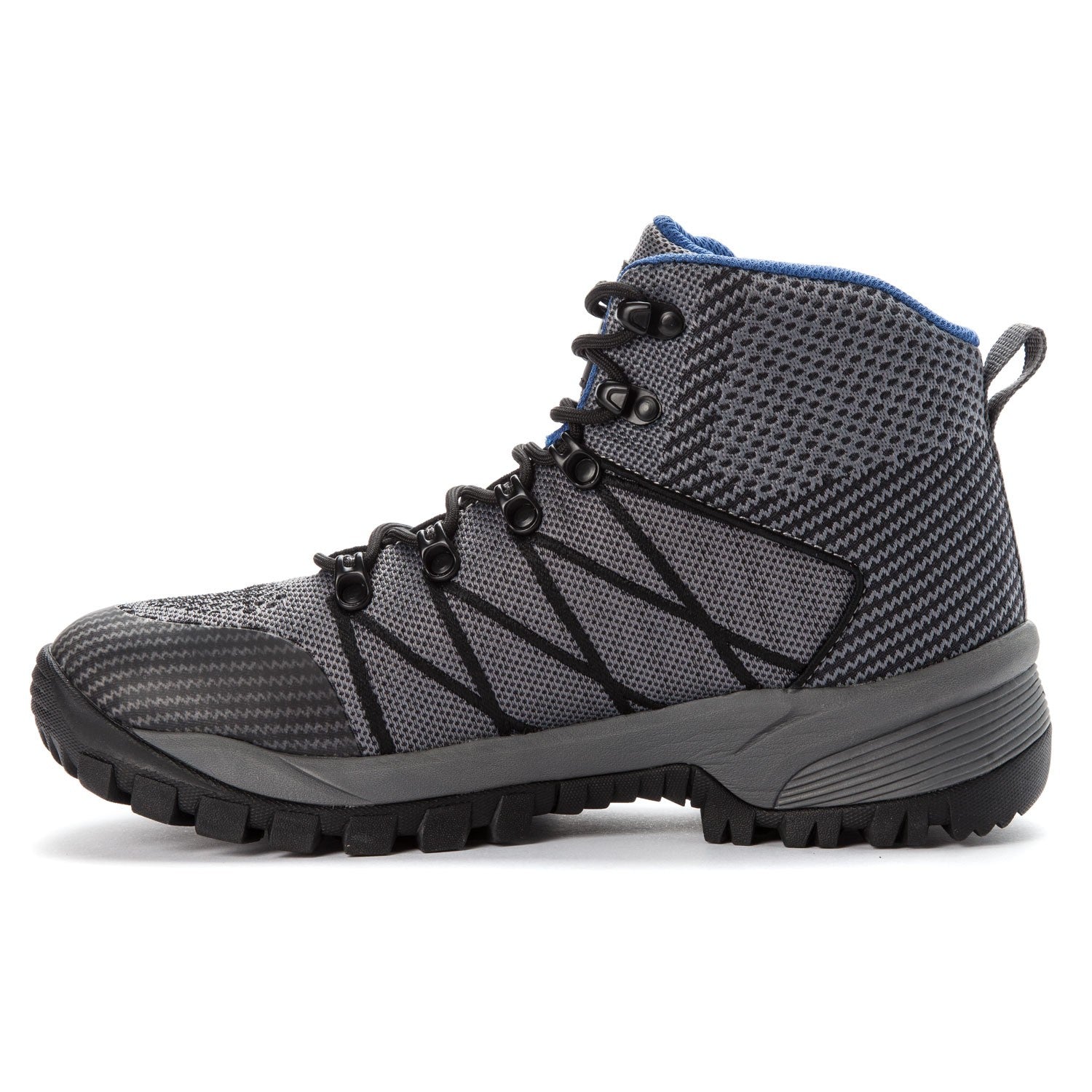 Propet Traverse Men's Lace Up Boots - Grey/Black - Instep Side