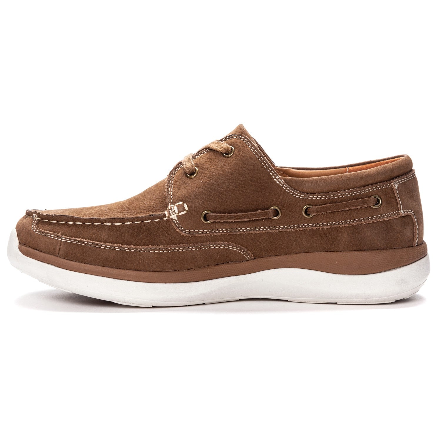 Propet Men's Pomeroy Boat Shoes - Timber - Instep Side