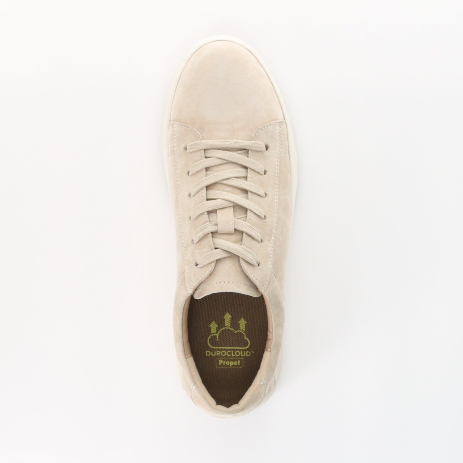 Propet Kenji Men's Suede Sneakers - Sand - Top