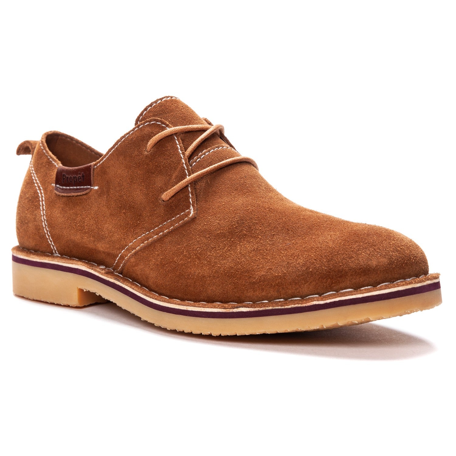 Propet Finn Men's Suede Oxford Shoes in Tan