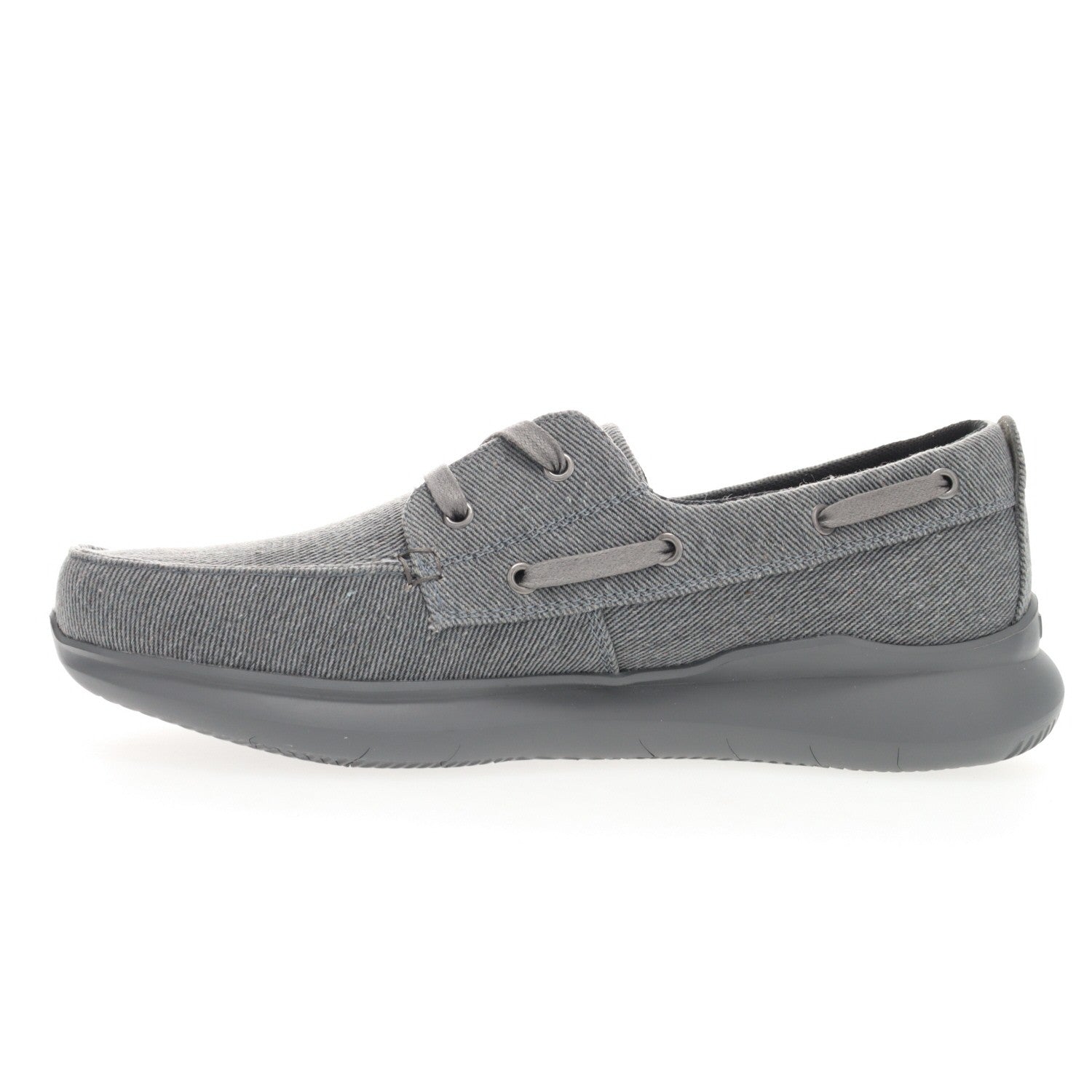 Propet Viasol Lace Men's Boat Shoes - Grey - Instep Side