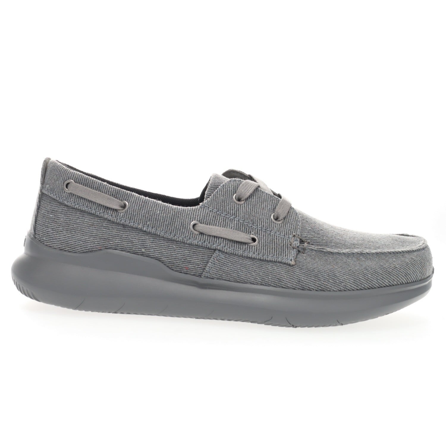 Propet Viasol Lace Men's Boat Shoes - Grey - Outer Side