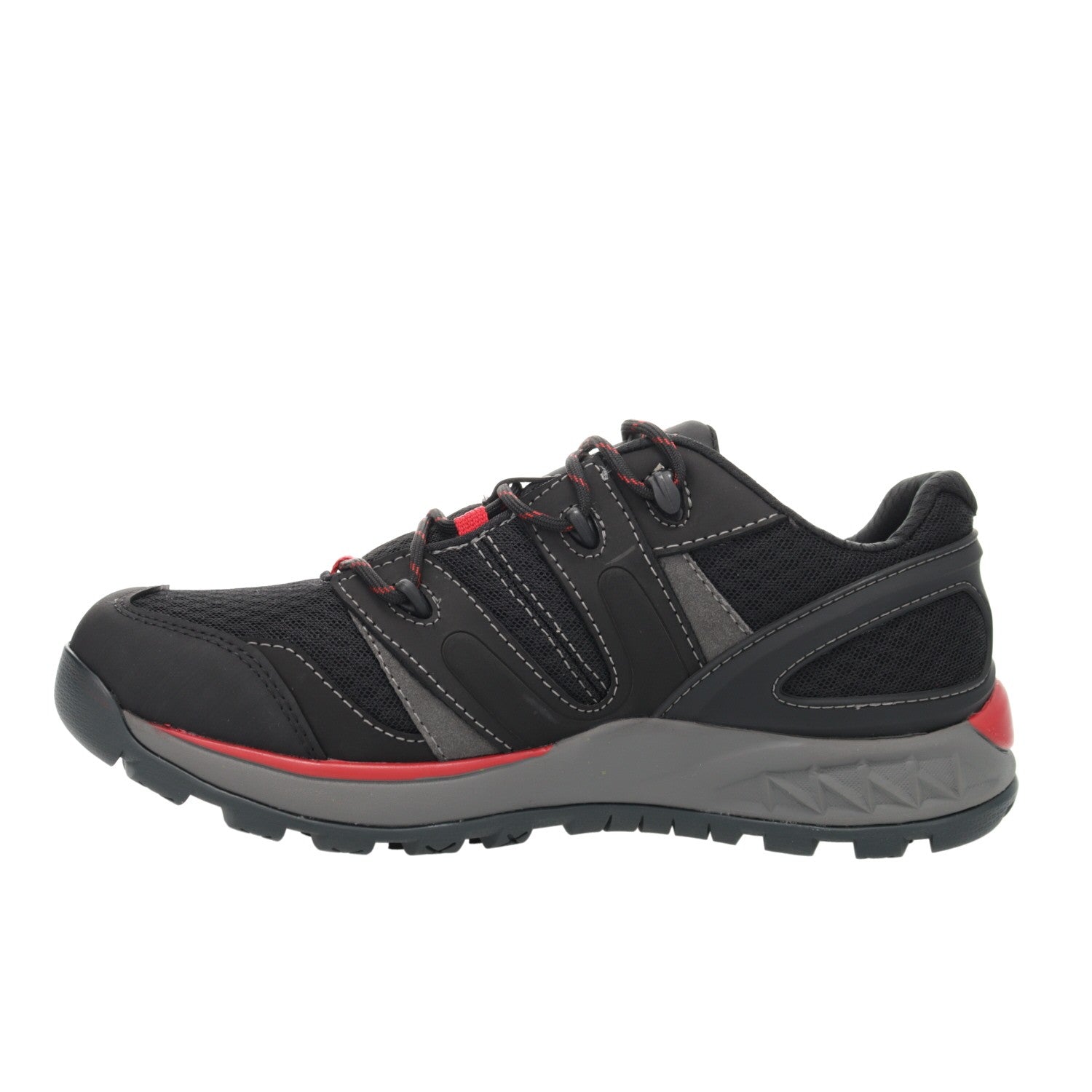 Propet Men's Vercors Waterproof Hikers - Black/Red - Instep Side