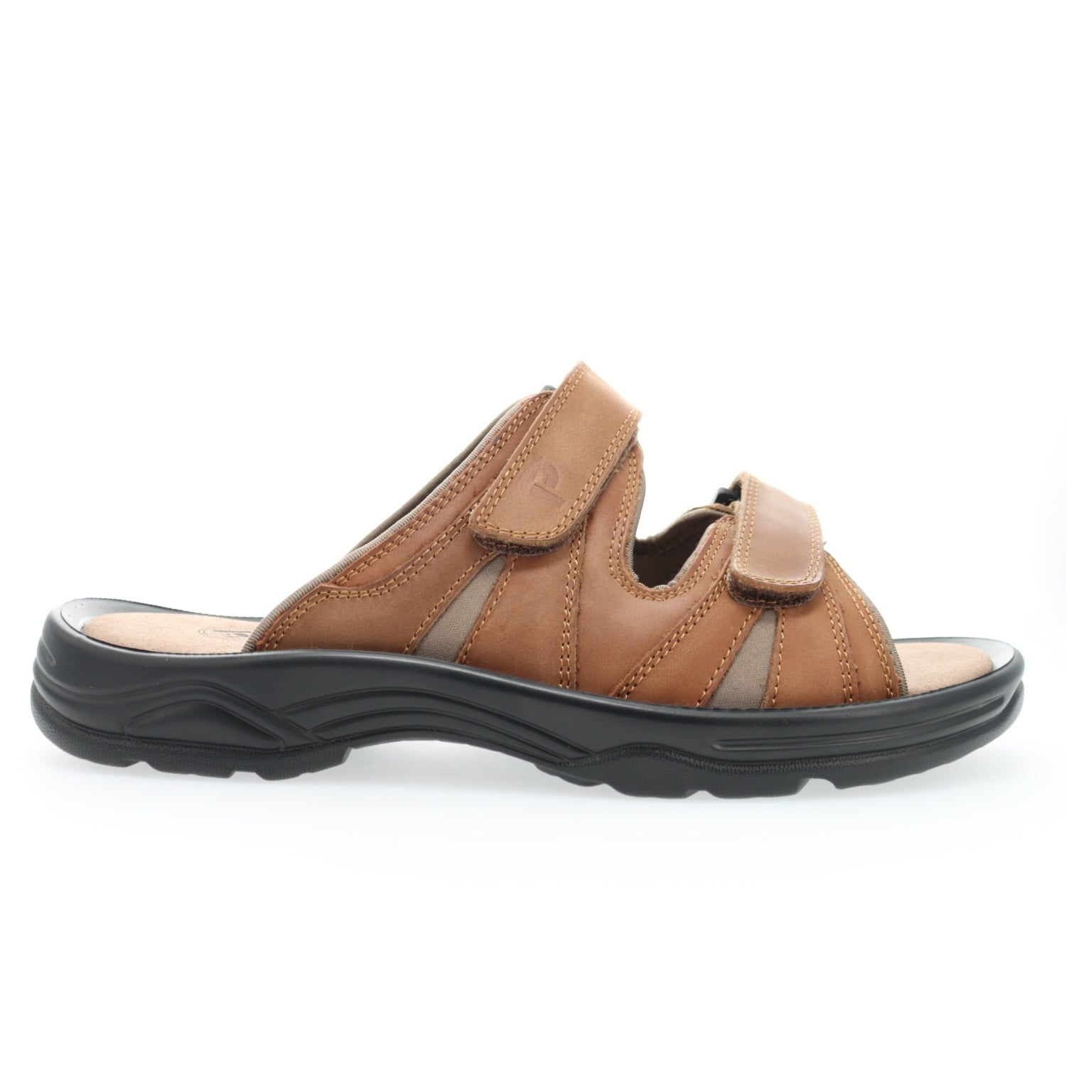 Propet Vero Men's Slide Sandals - Tan - Outer Side