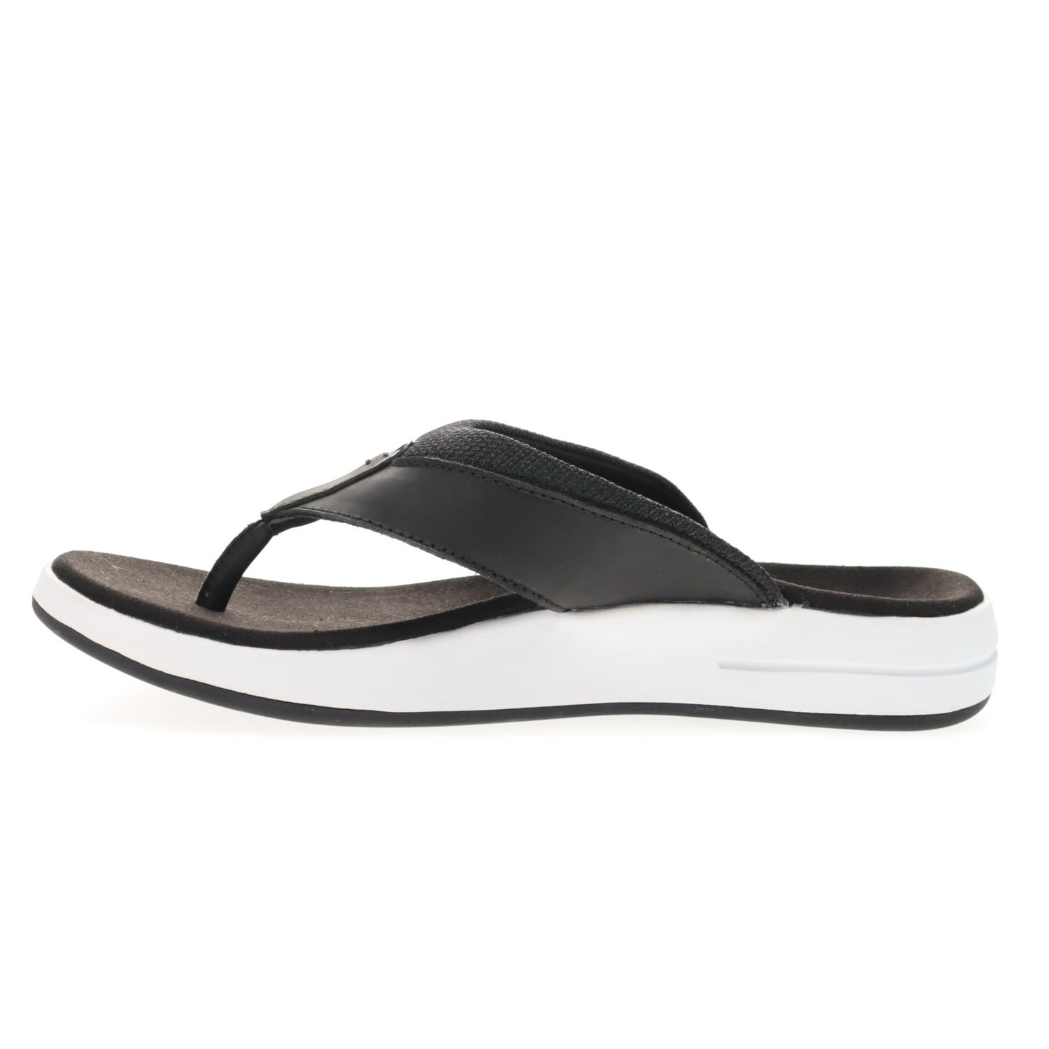 Propet Easton Men's Thong Sandals - Black - Instep Side