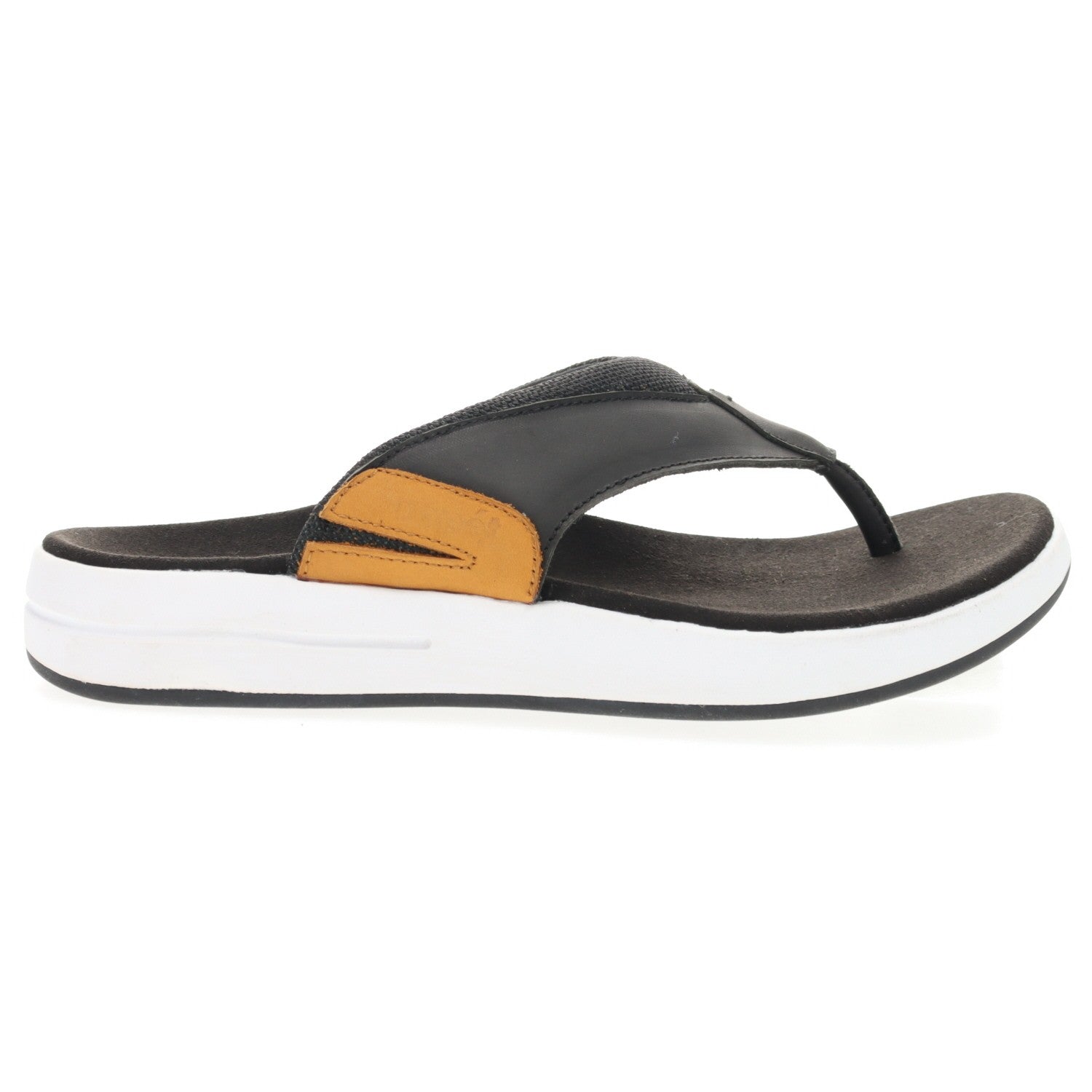 Propet Easton Men's Thong Sandals - Black - Outer Side