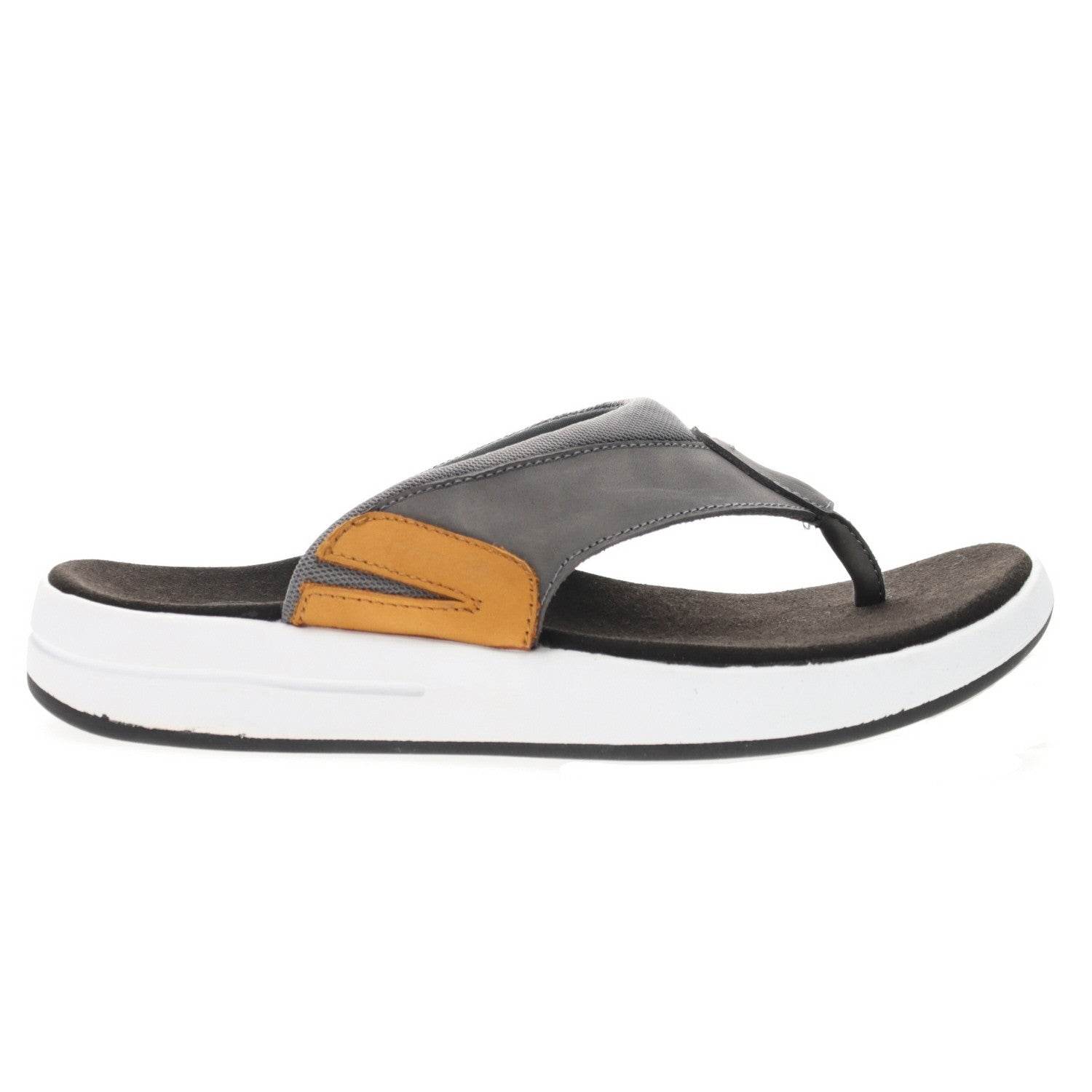 Propet Easton Men's Thong Sandals - Grey - Outer Side