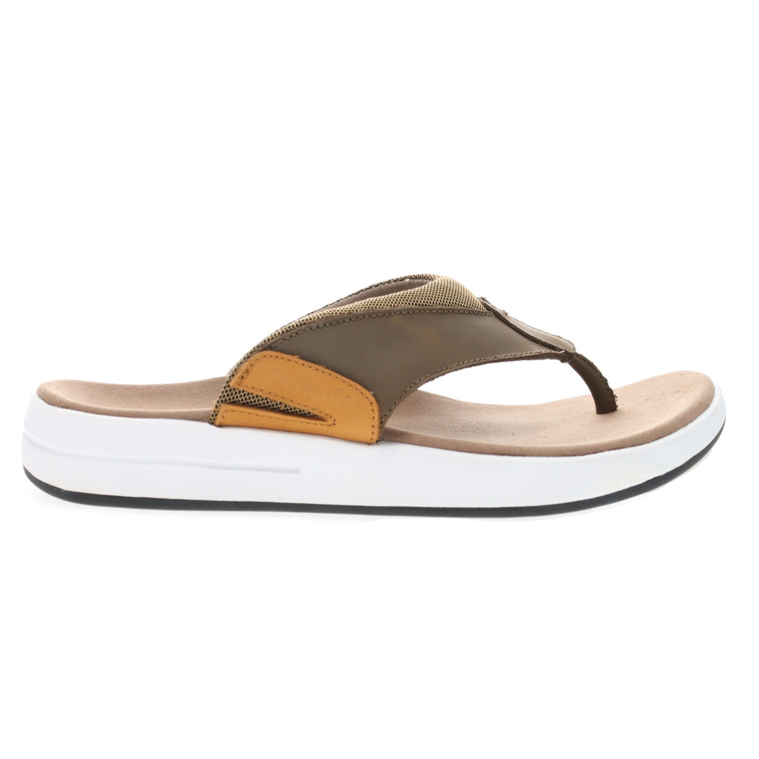 Propet Easton Men's Thong Sandals - Olive - Outer Side