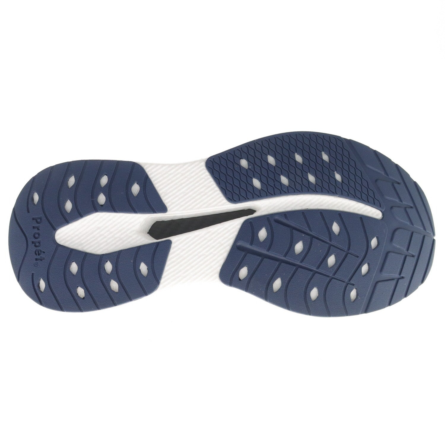 Propet Prop?t 392 DuroCloud? Men's Athletic Shoe - White/navy - bottom view