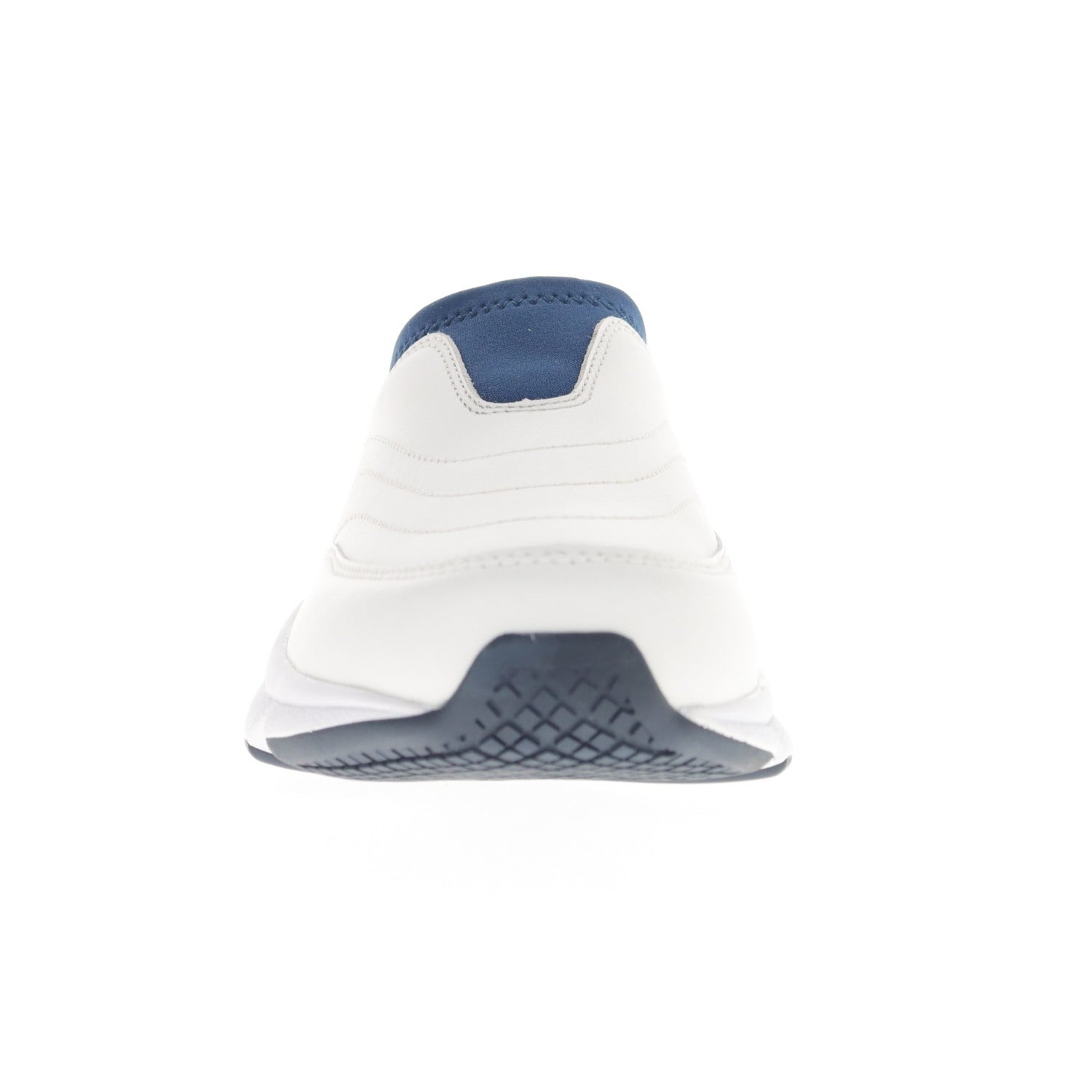 Propet Stability Slip-on Men's Walking Shoe - White/navy - front view