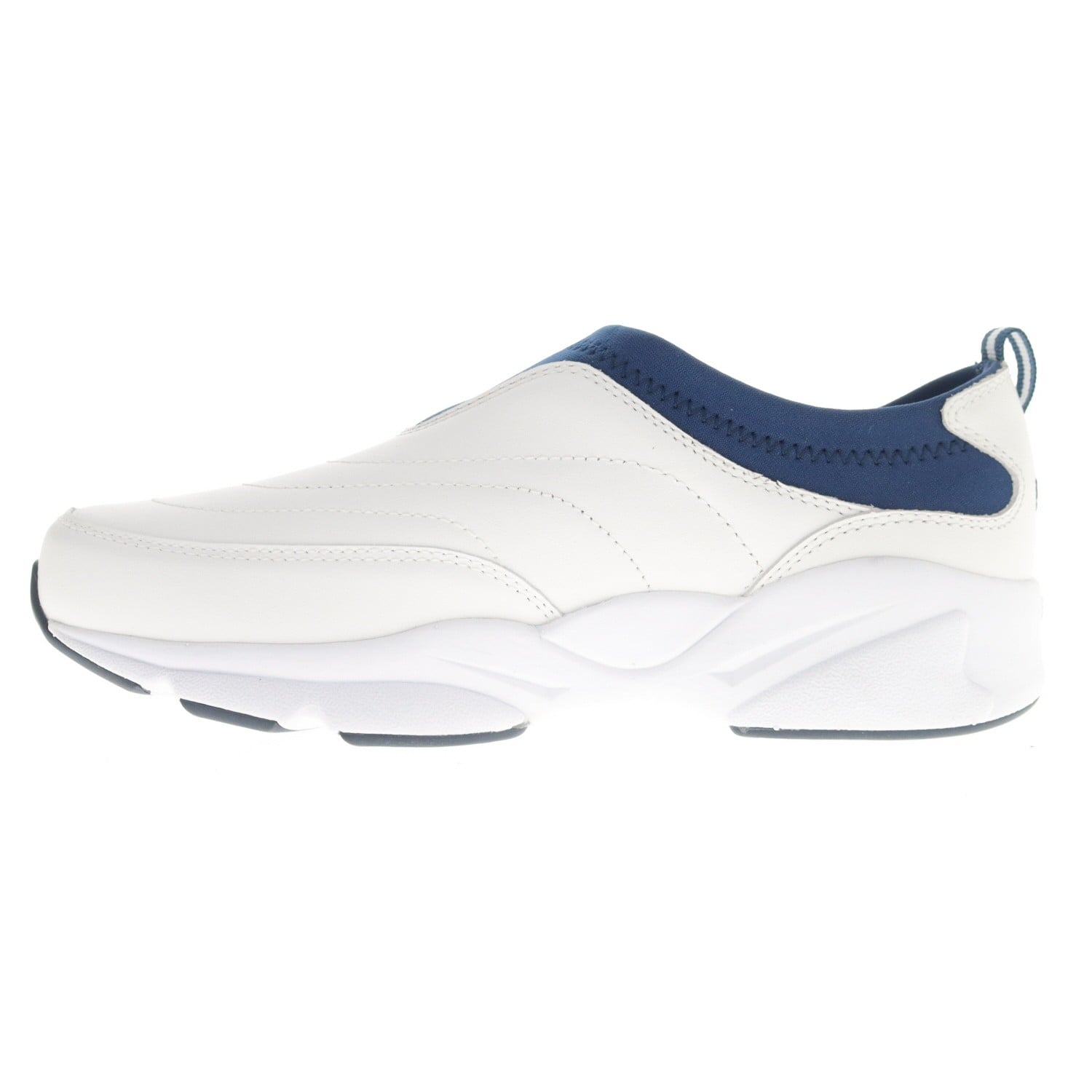 Propet Stability Slip-on Men's Walking Shoe - White/navy - inside view