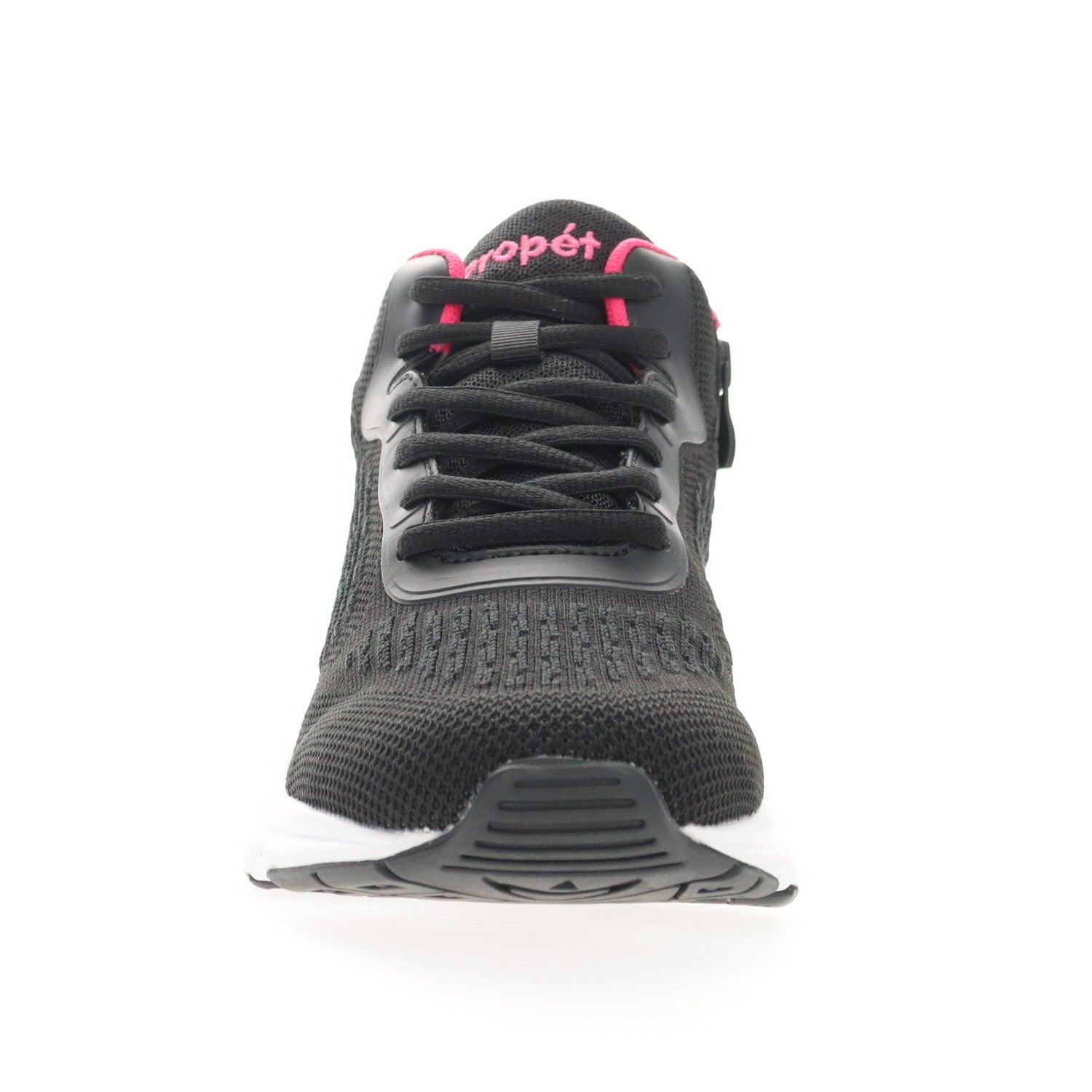 Propet Stability Strive Mid Women's Walking Shoe - Black/pink - front view