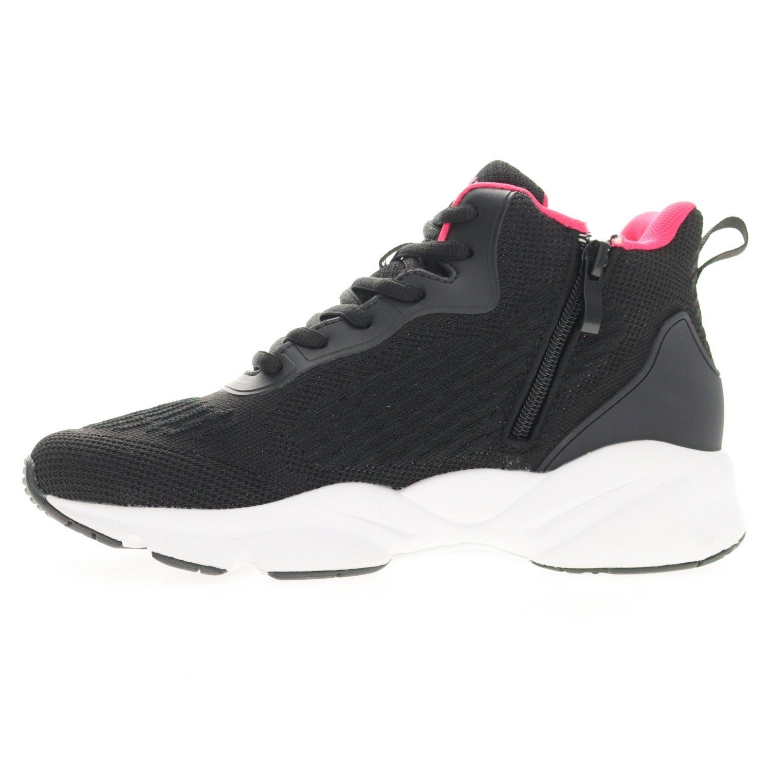 Propet Stability Strive Mid Women's Walking Shoe - Black/pink - inside view