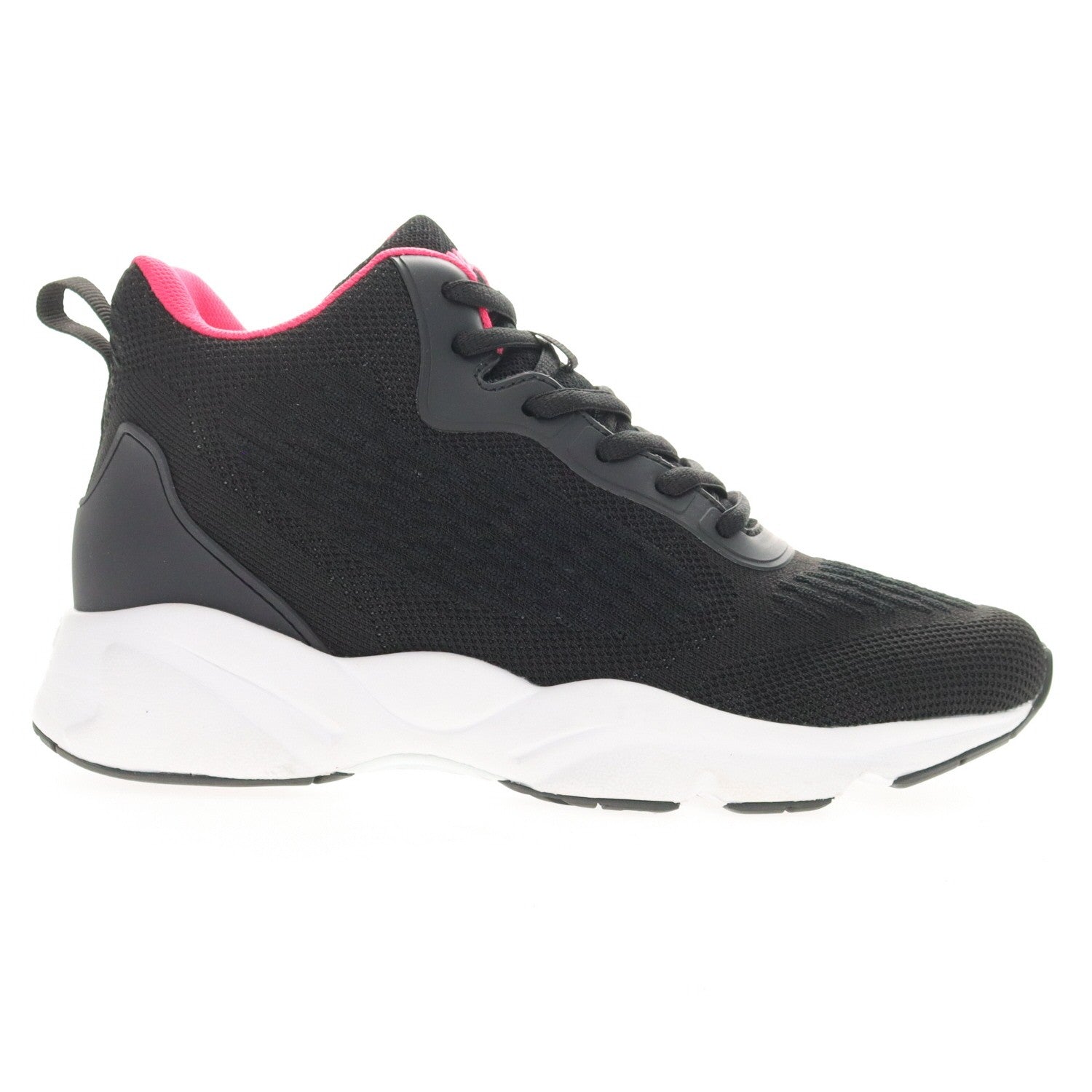 Propet Stability Strive Mid Women's Walking Shoe - Black/pink - outside view