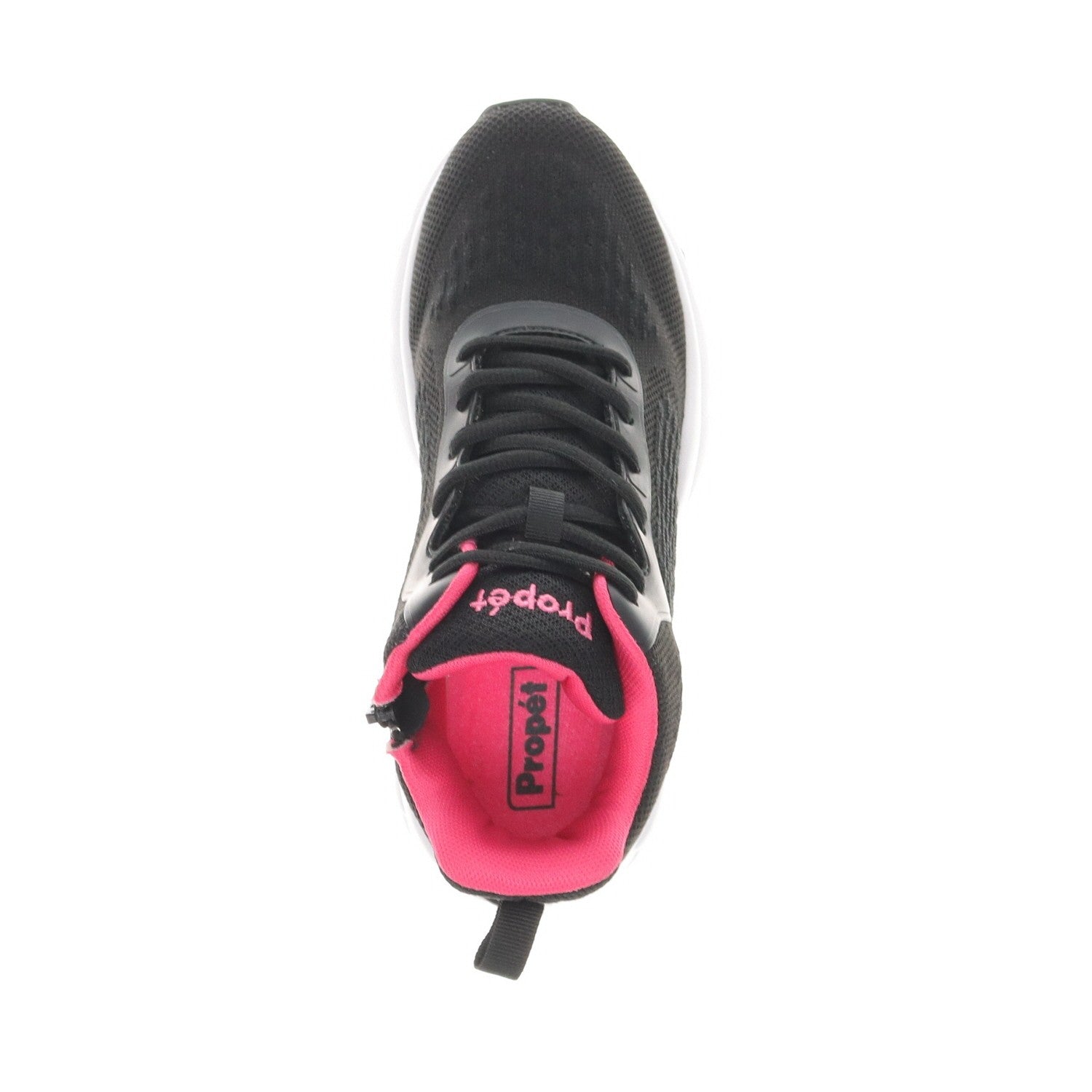 Propet Stability Strive Mid Women's Walking Shoe - Black/pink - top view