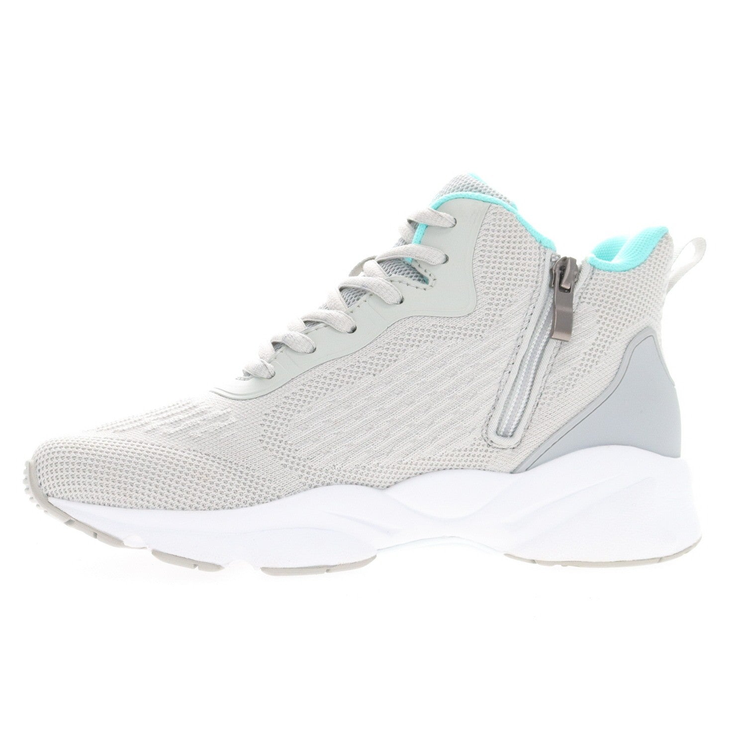 Propet Stability Strive Mid Women's Walking Shoe - Grey/mint - inside view