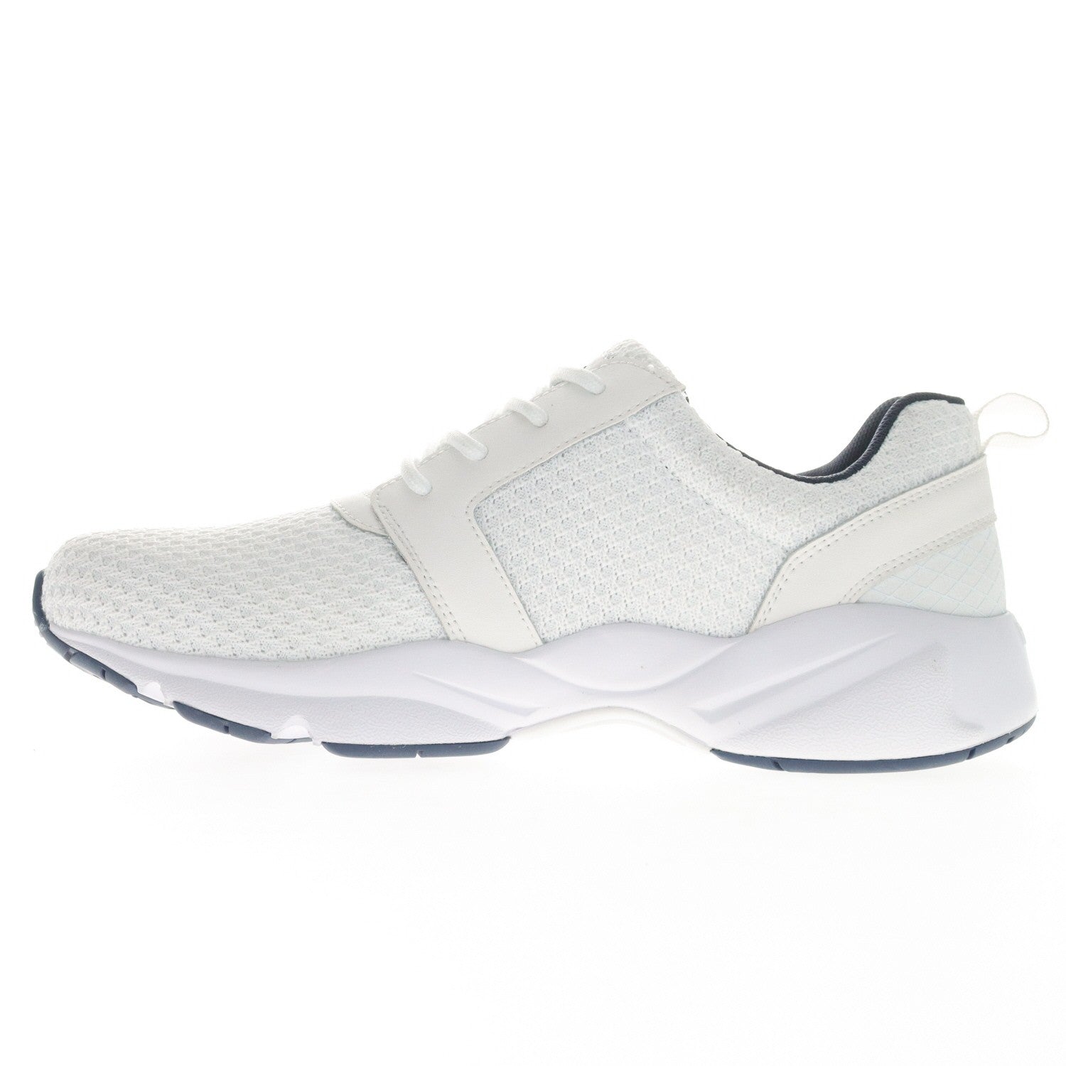 Propet Stability X Men's Walking Shoe - White/navy - inside view