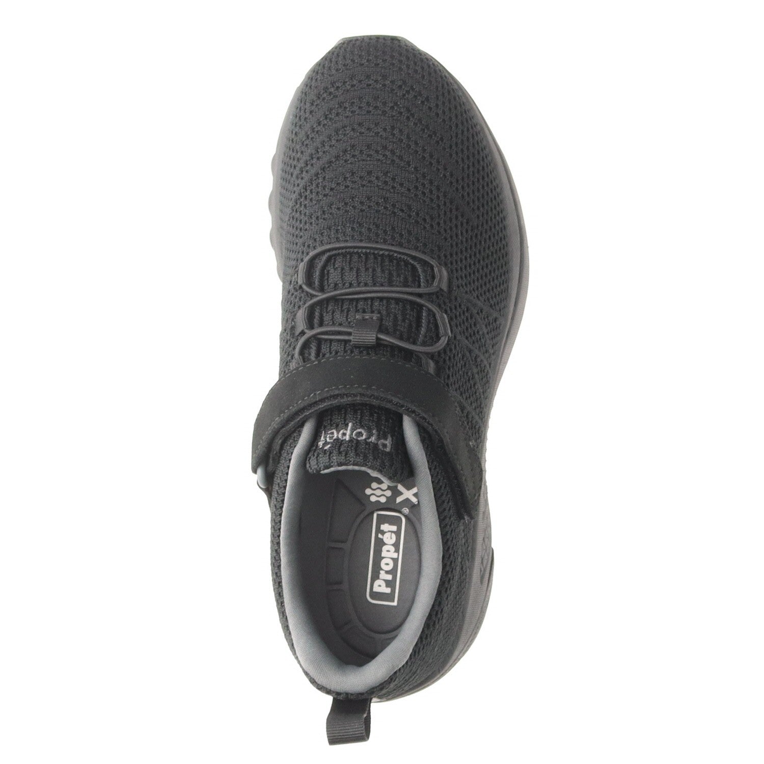 Propet Tour Knit FX Men's Walking Shoe - Black - top view