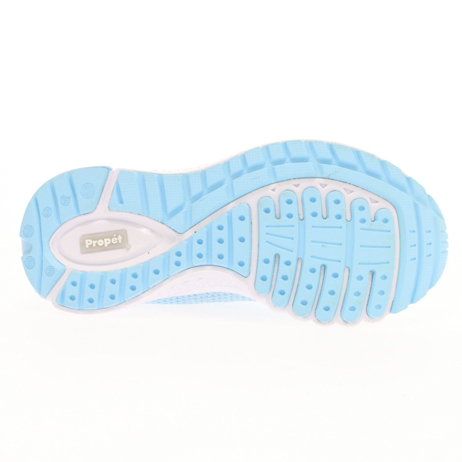 Propet Tour Knit Slide Women's Slide Sandal - Baby Blue - bottom view