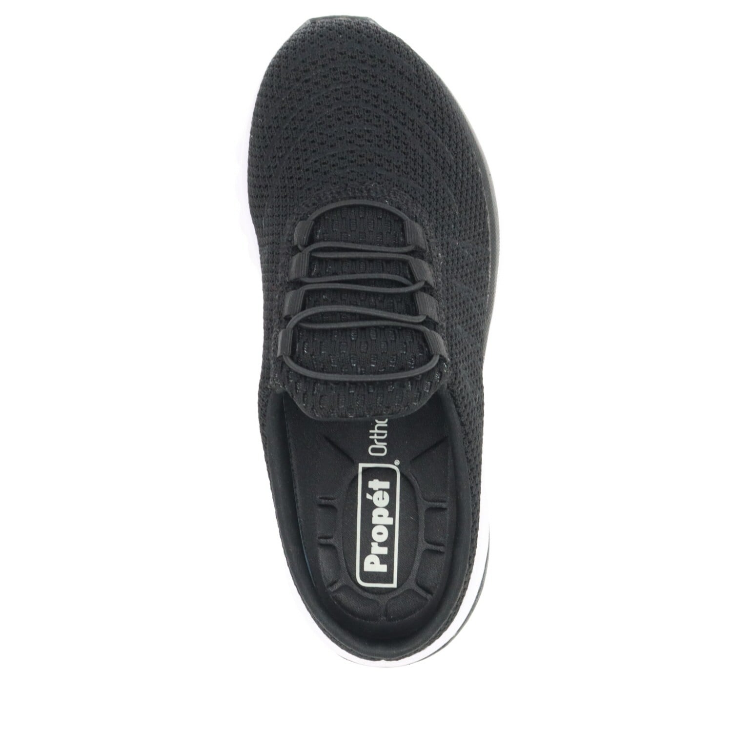 Propet Tour Knit Slide Women's Slide Sandal - Black - top view
