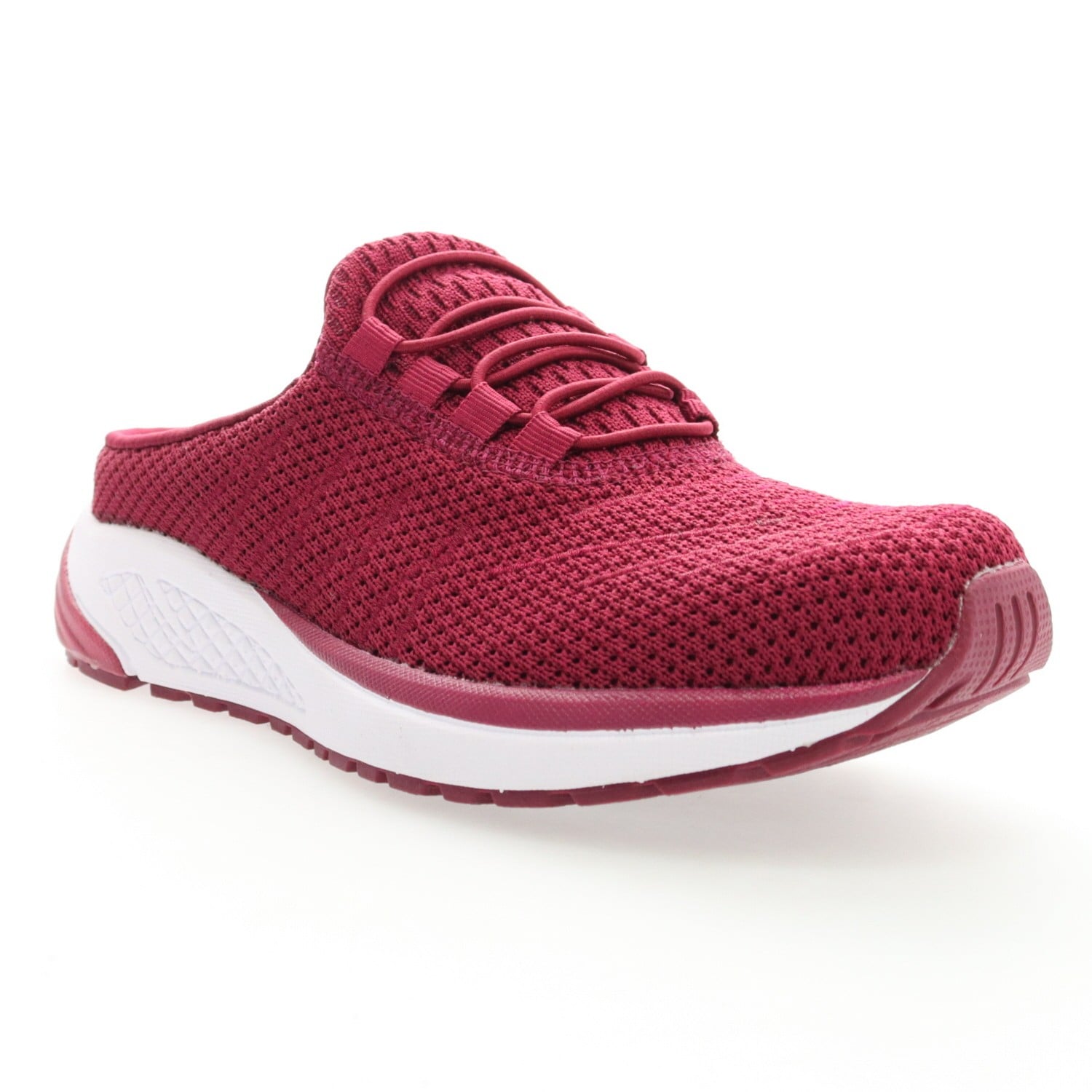 Propet Tour Knit Slide Women's Slide Sandal - Wine - angle main