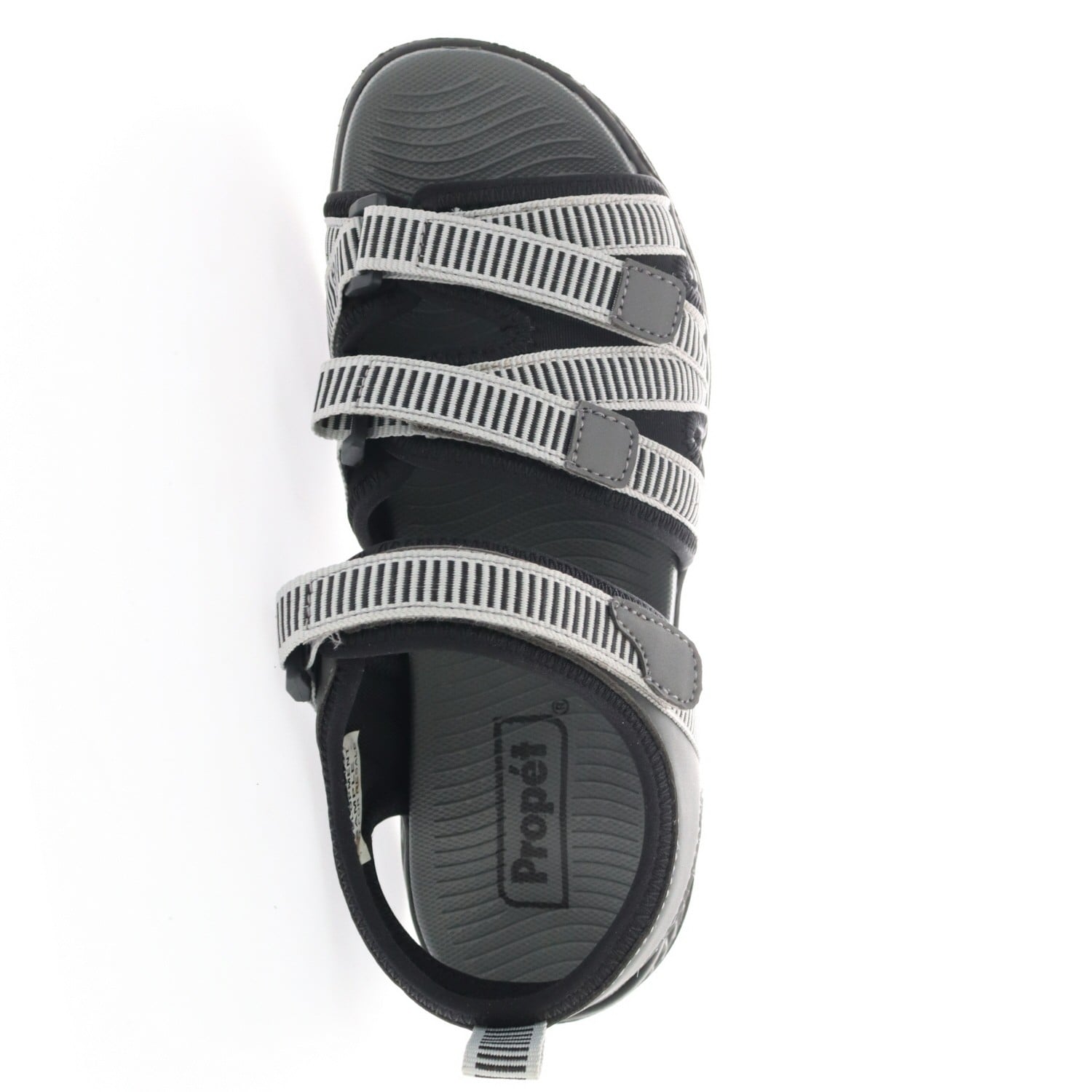 Propet TravelActiv Adventure Women's Walking Sandal - Lt Grey - top view