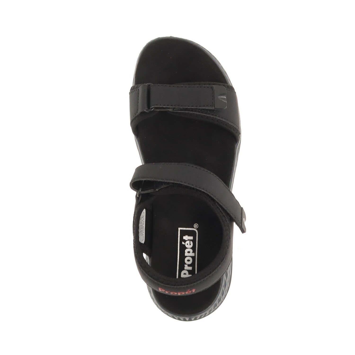 Propet TravelActiv Aspire Women's Walking Sandal - Black - top view