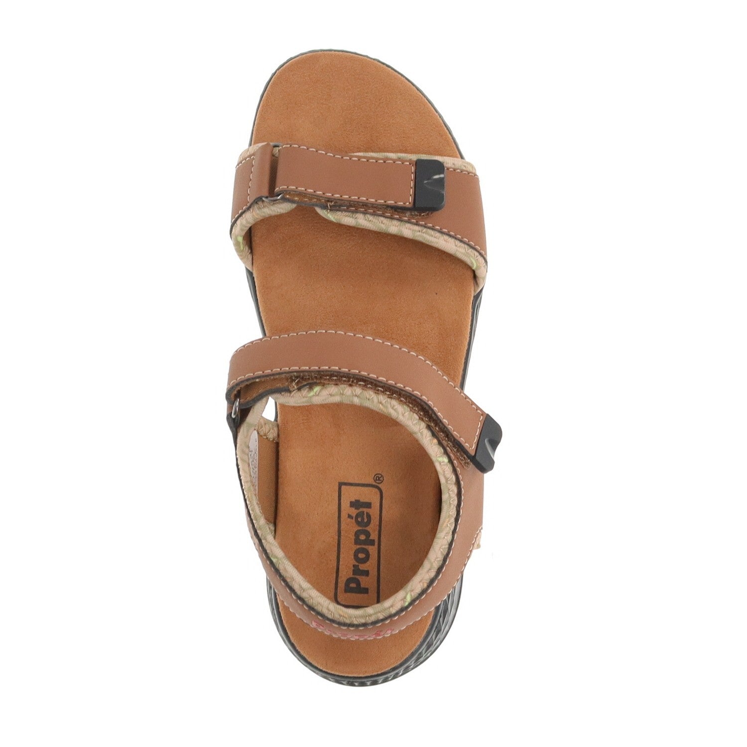 Propet TravelActiv Aspire Women's Walking Sandal - Tan/summer Yellow - top view