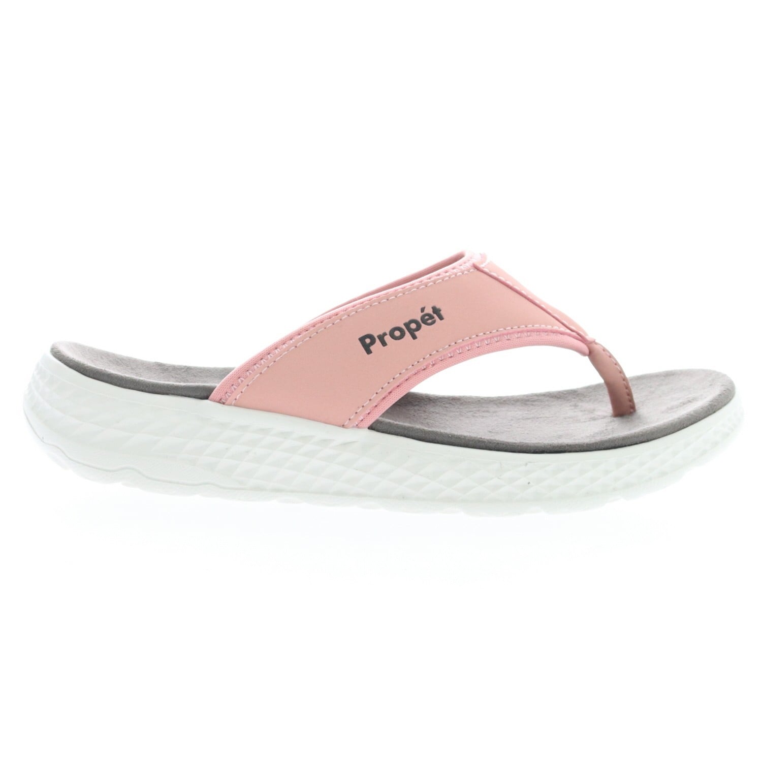 Propet TravelActiv FT Women's Lightweight Thong Sandals - Pink - outside view