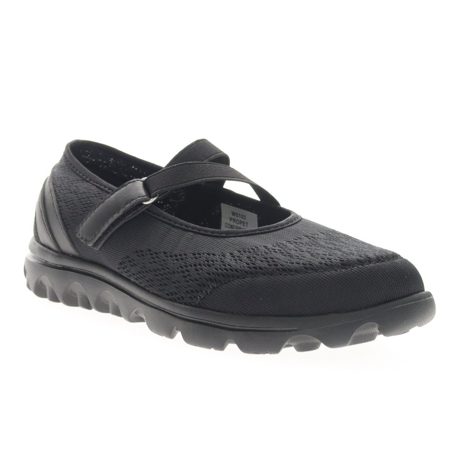 Propet TravelActiv Mary Jane - Women's Walking Shoe - All Black - angle main