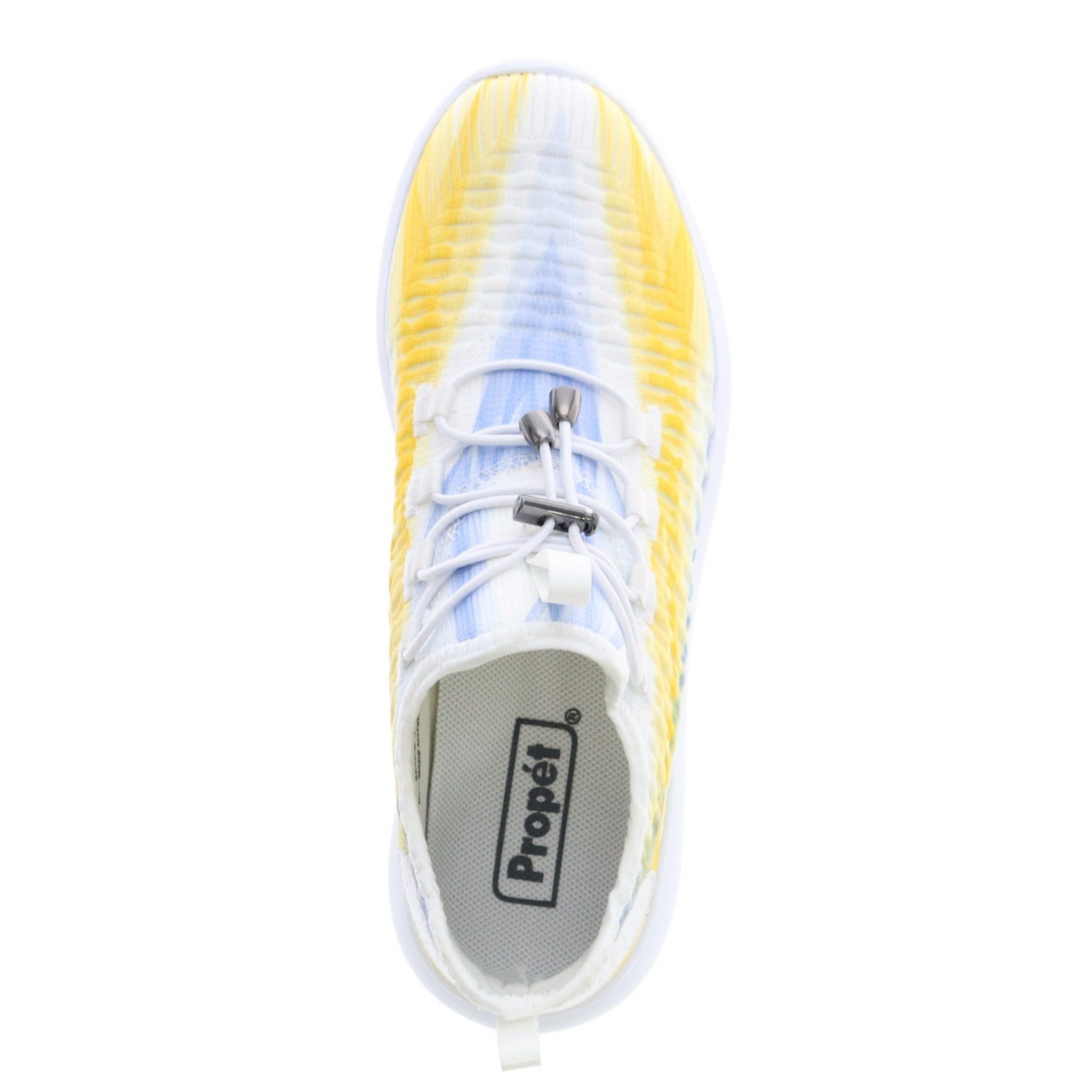 Propet TravelBound Women's Sneaker - White/lemon - top view